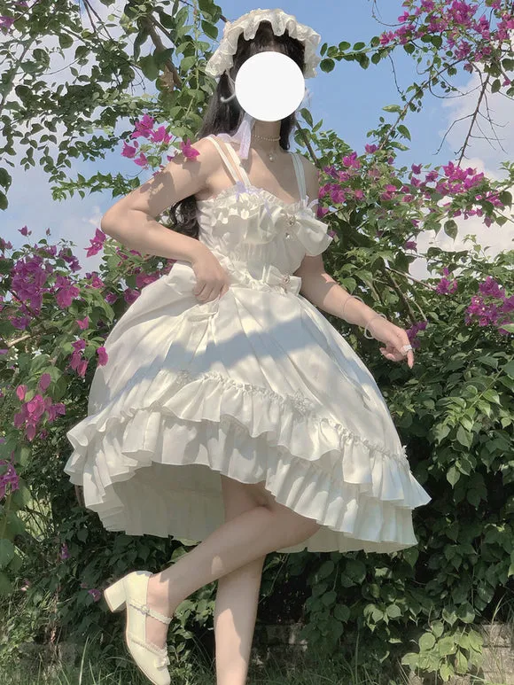 Gothic Lolita Dresses Bows Ruffles Black Black