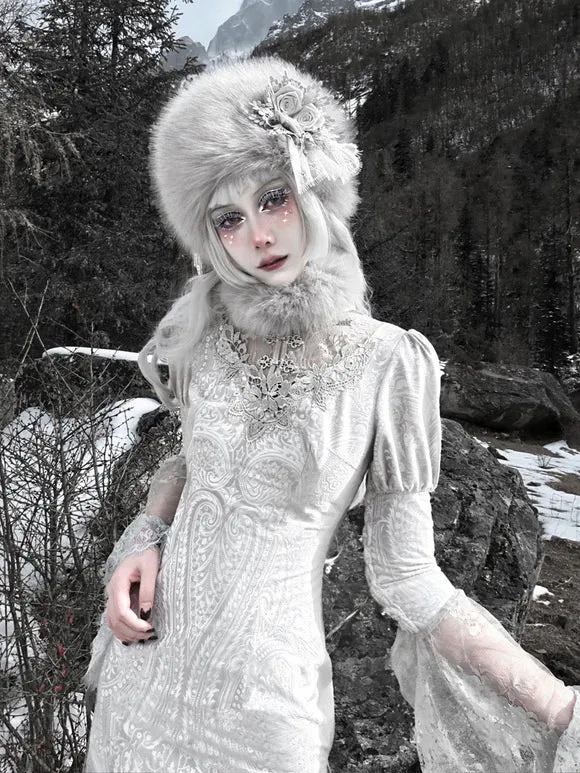 Gothic Lolita Dresses Lace Floral Print 