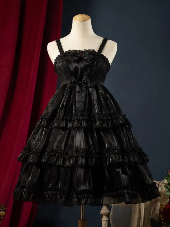 Gothic Lolita Dresses Ruffles Bows Burgundy Burgundy