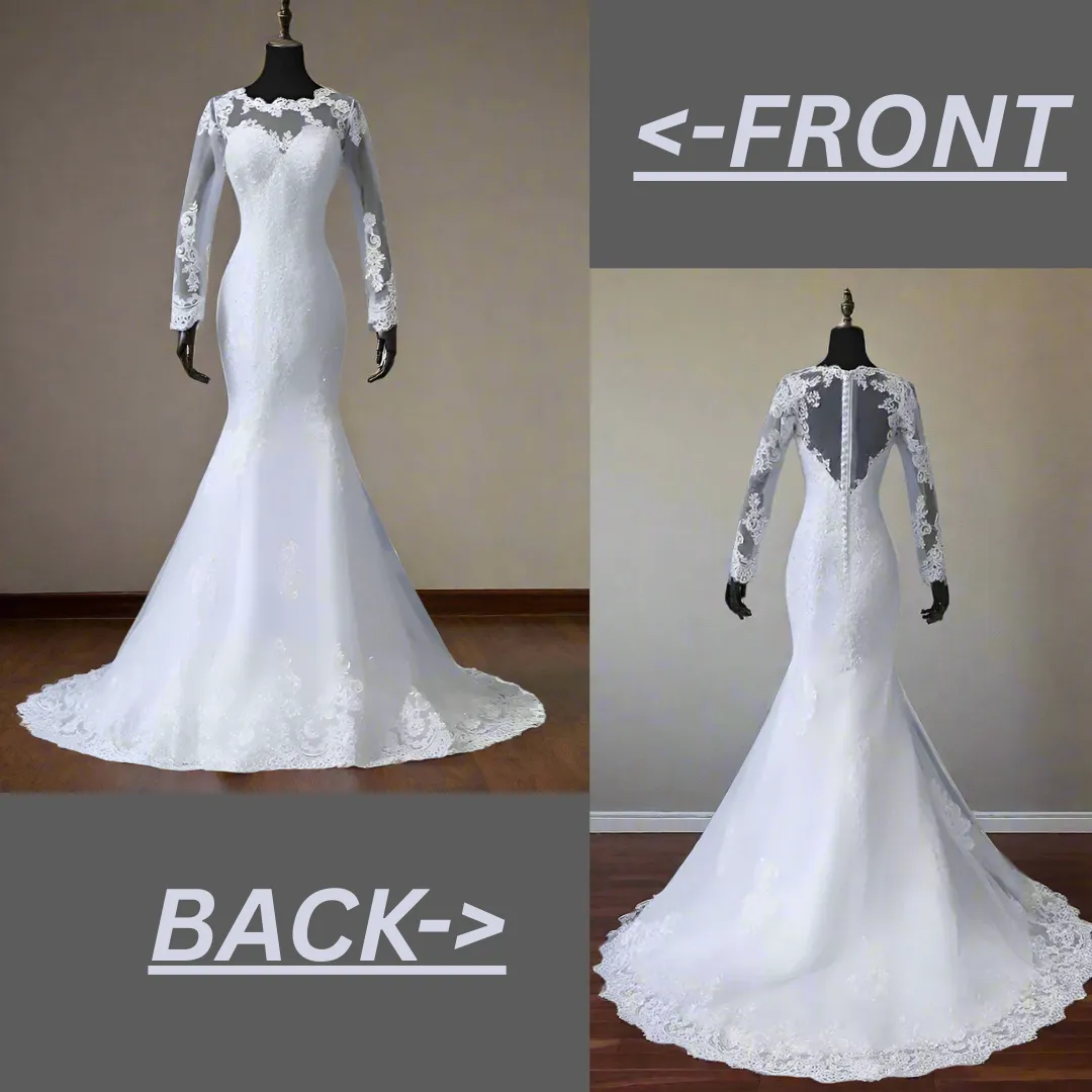 GownLink Christian Bridal Catholics Bridal Mermaid Train Wedding dress GLGT044