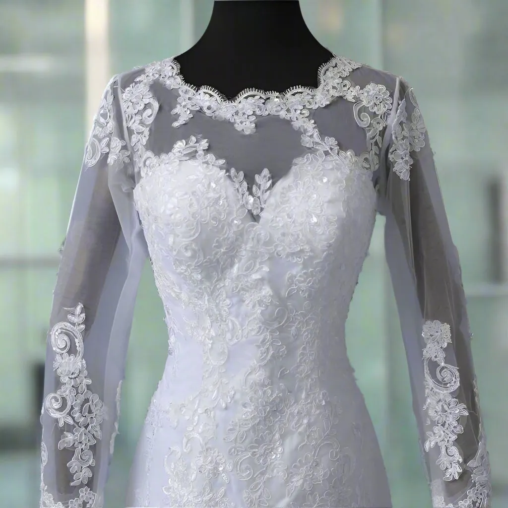 GownLink Christian Bridal Catholics Bridal Mermaid Train Wedding dress GLGT044