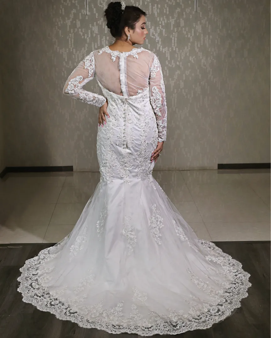 GownLink Christian Bridal Catholics Bridal Mermaid Train Wedding dress GLGT044