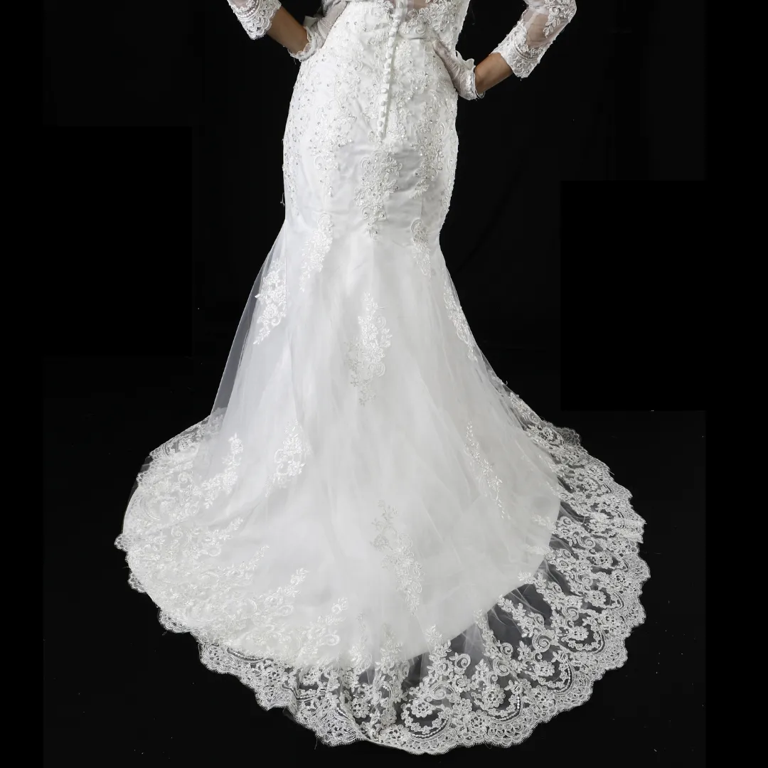 GownLink Christian Bridal Catholics Bridal Mermaid Train Wedding dress GLGT044