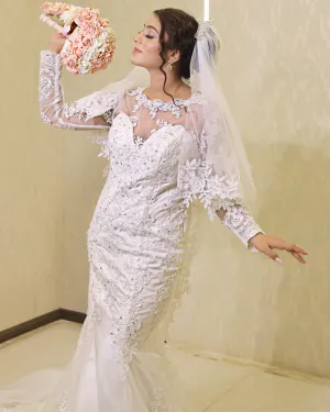 GownLink Christian Bridal Catholics Bridal Mermaid Train Wedding dress GLGT044