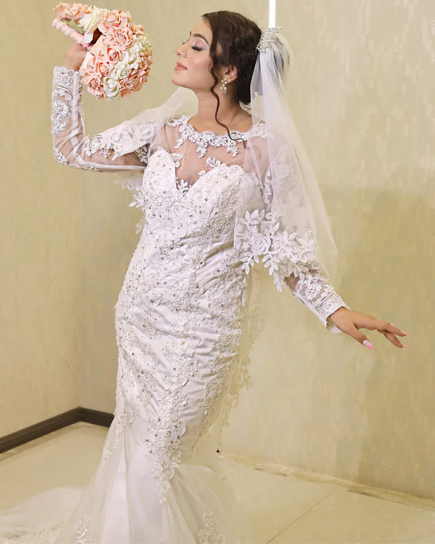 GownLink Christian Bridal Catholics Bridal Mermaid Train Wedding dress GLGT044