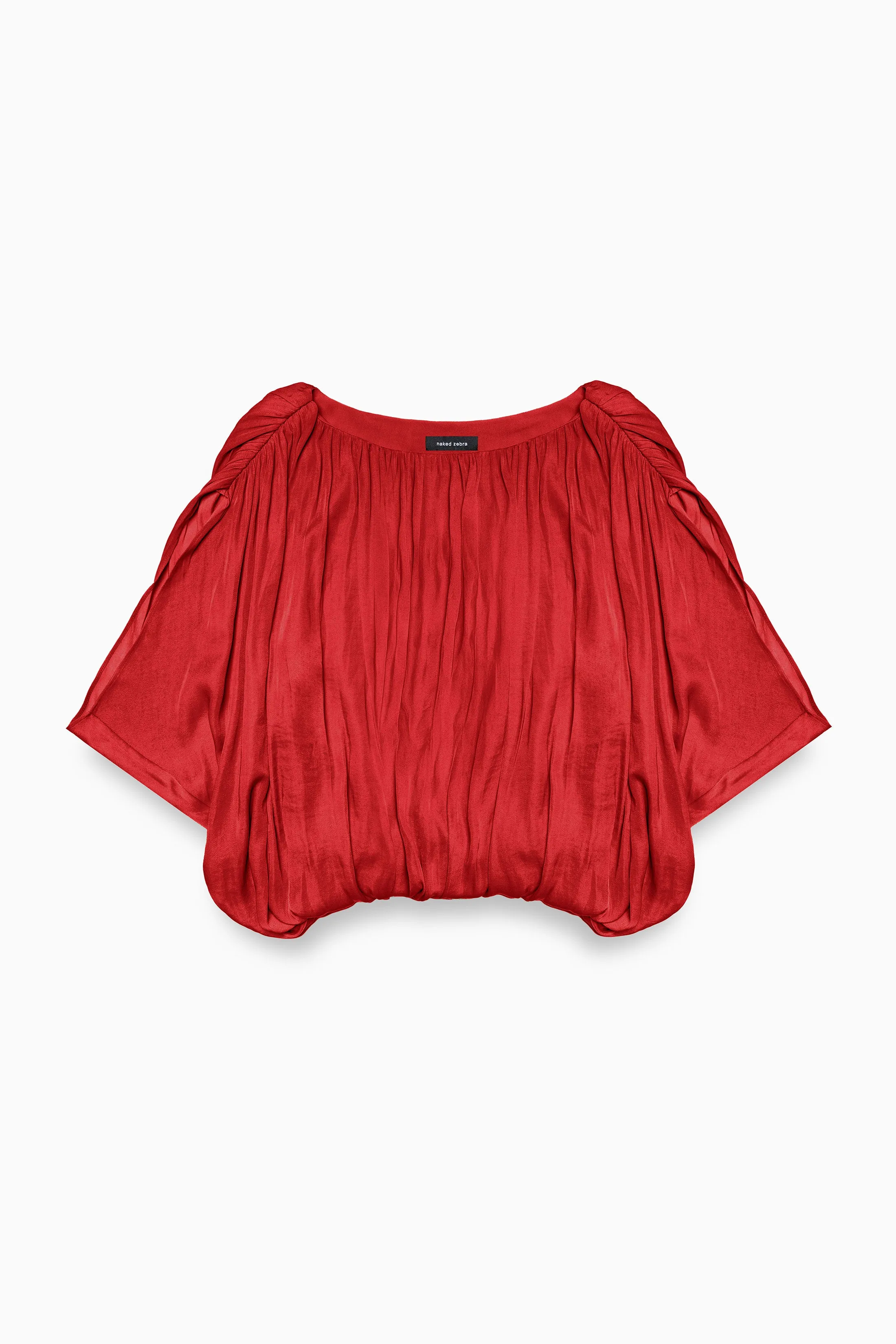 Grecian Drape Bubble Blouse