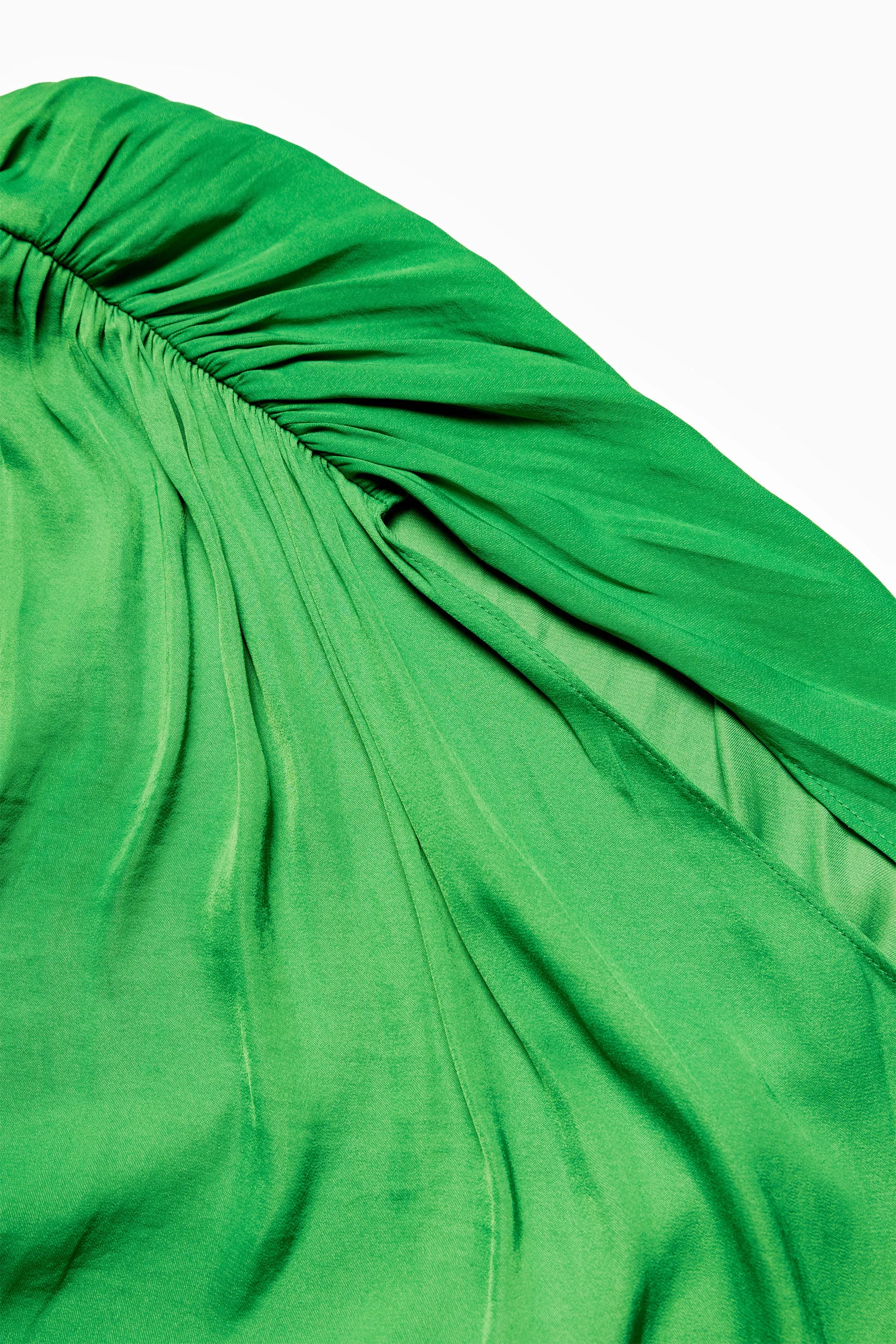 Grecian Drape Bubble Blouse