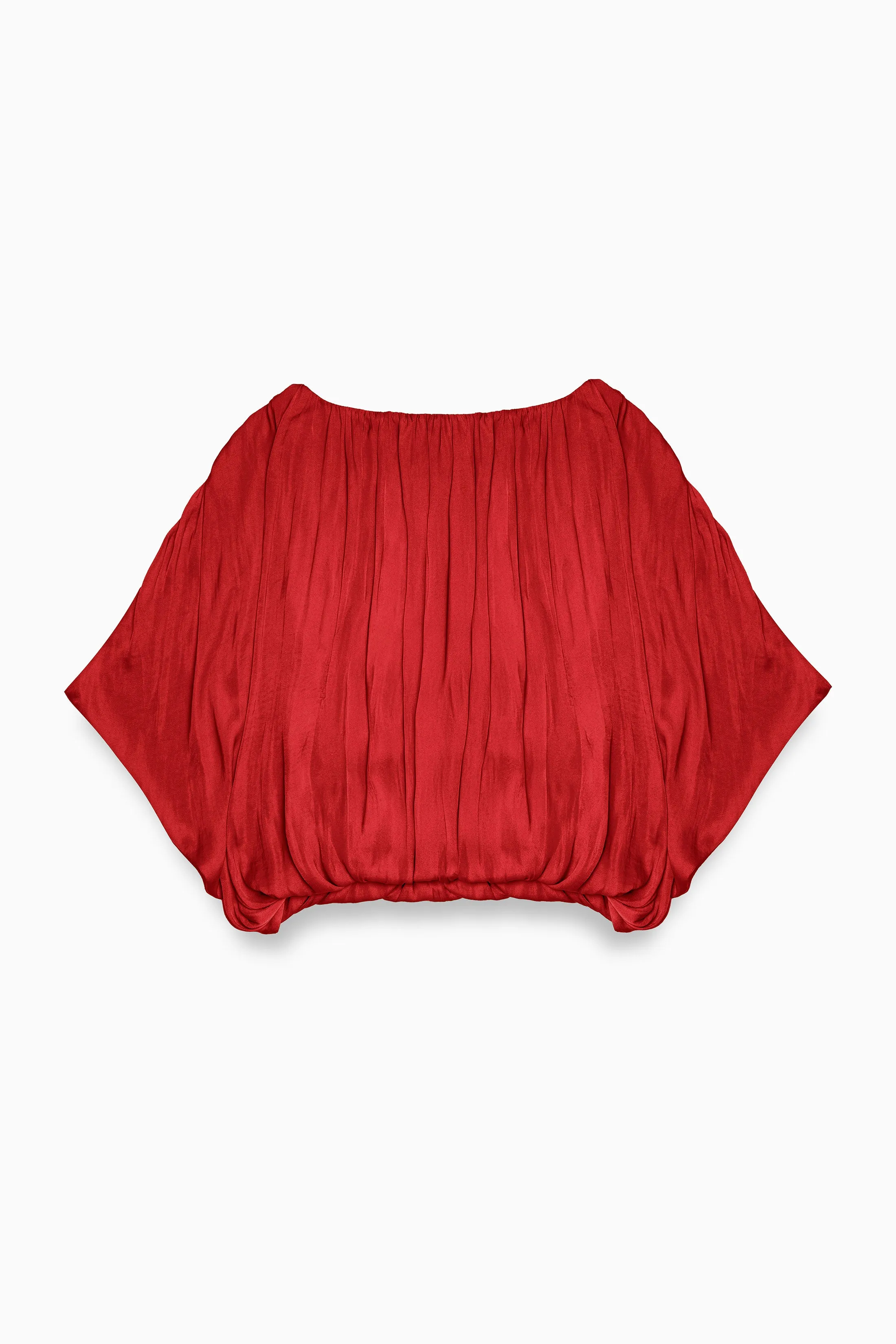 Grecian Drape Bubble Blouse