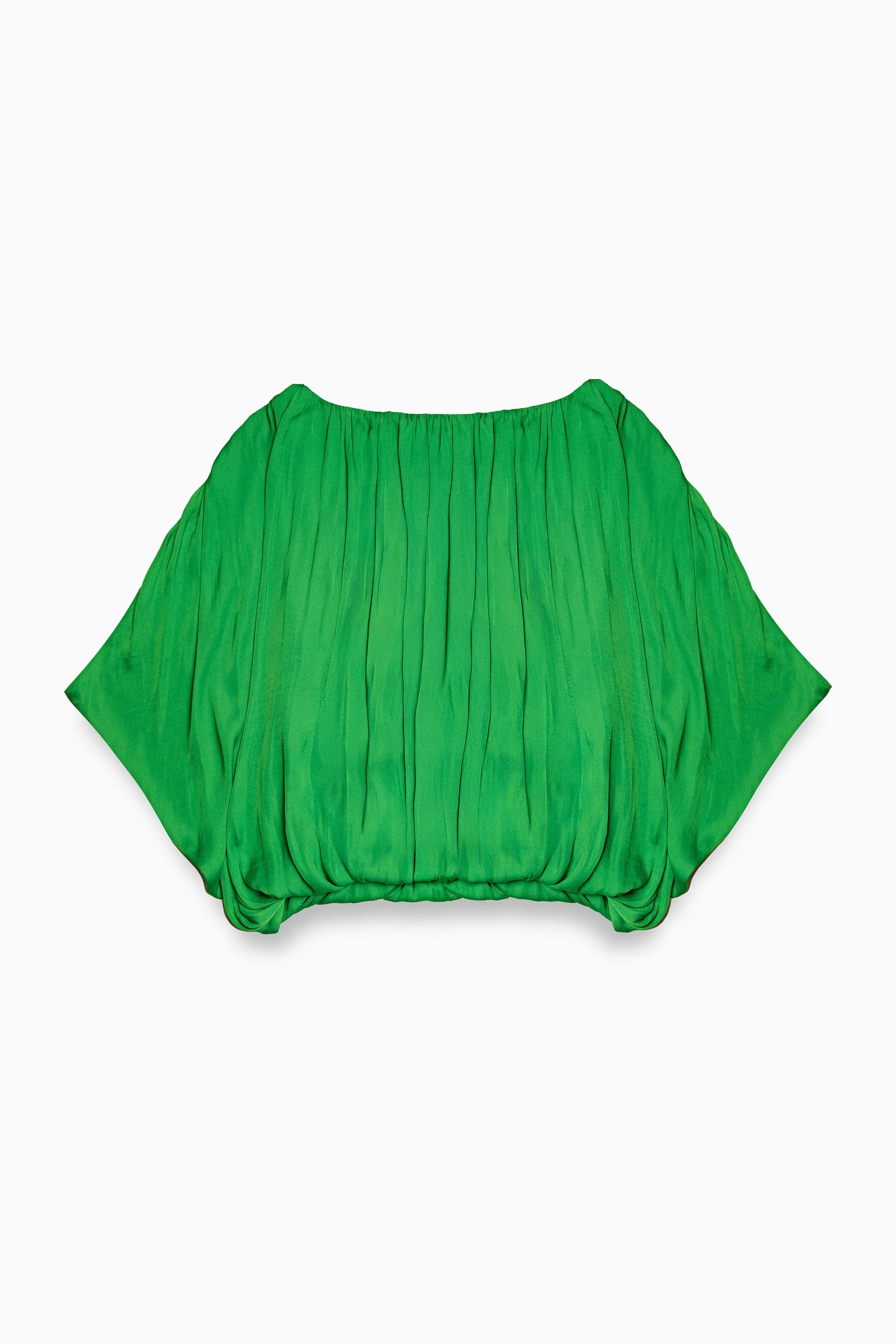 Grecian Drape Bubble Blouse