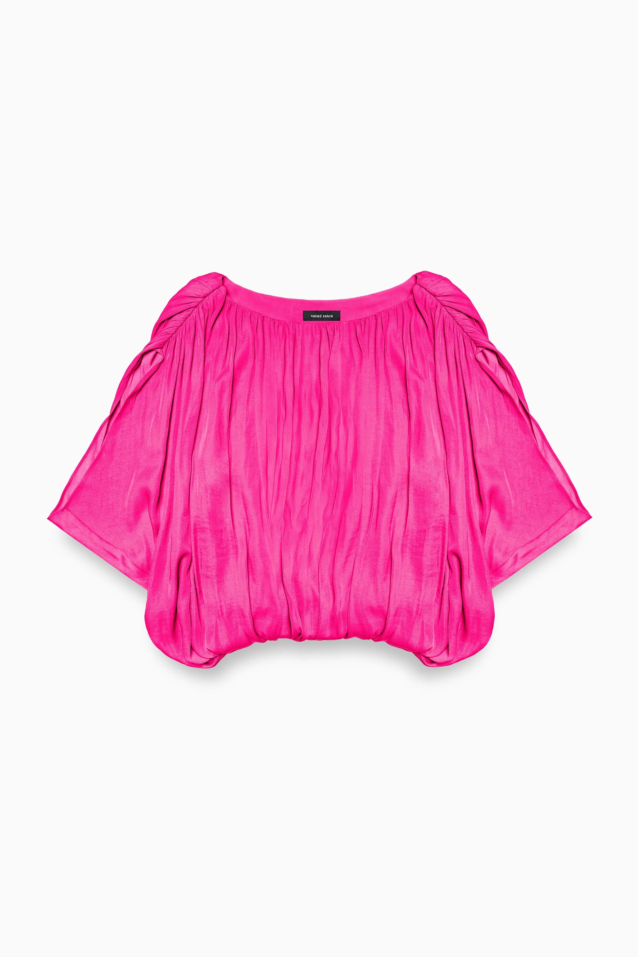 Grecian Drape Bubble Blouse
