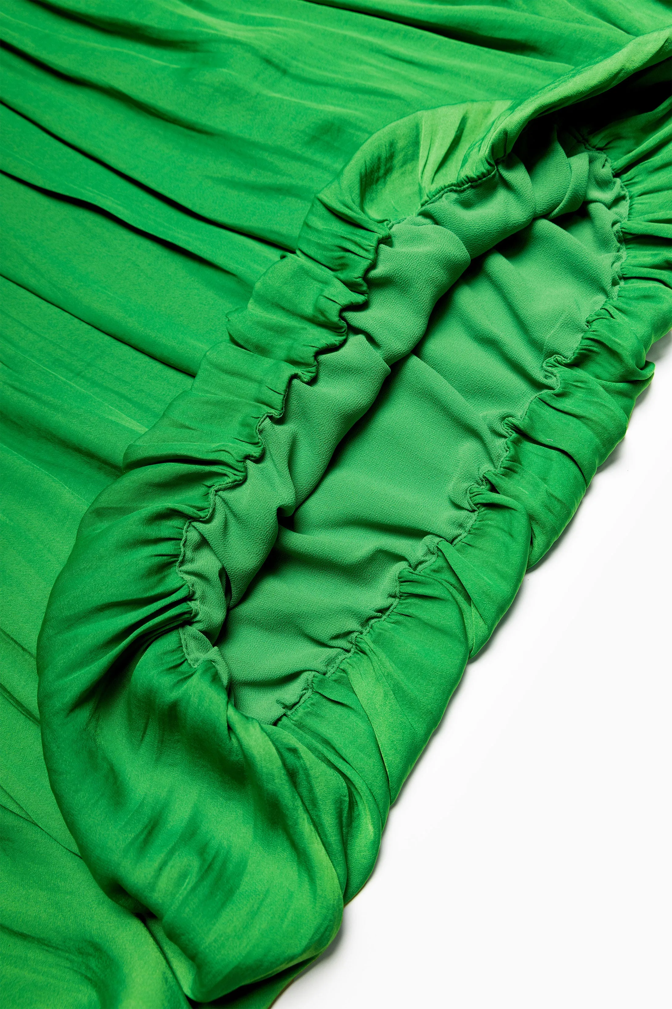 Grecian Drape Bubble Blouse