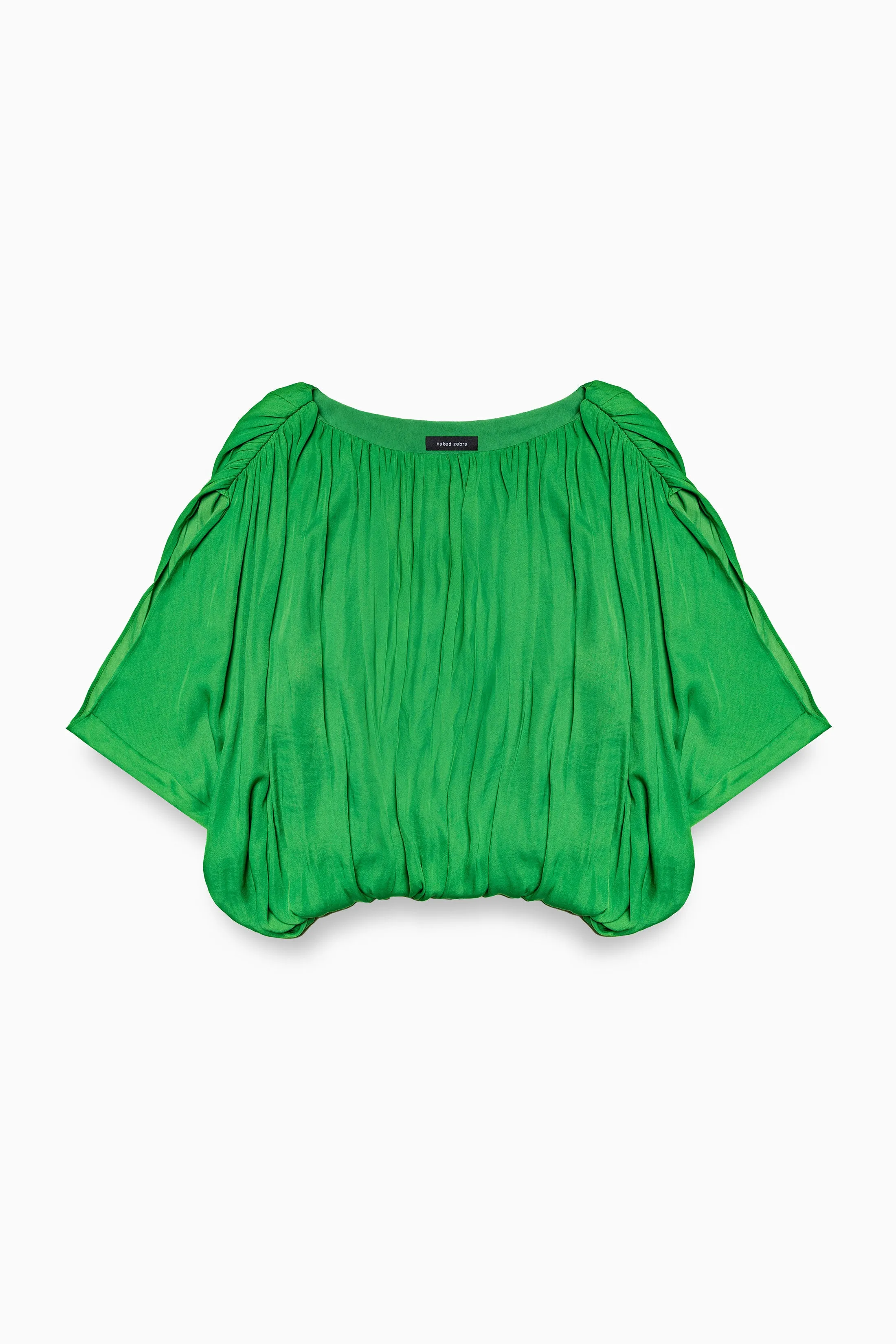 Grecian Drape Bubble Blouse