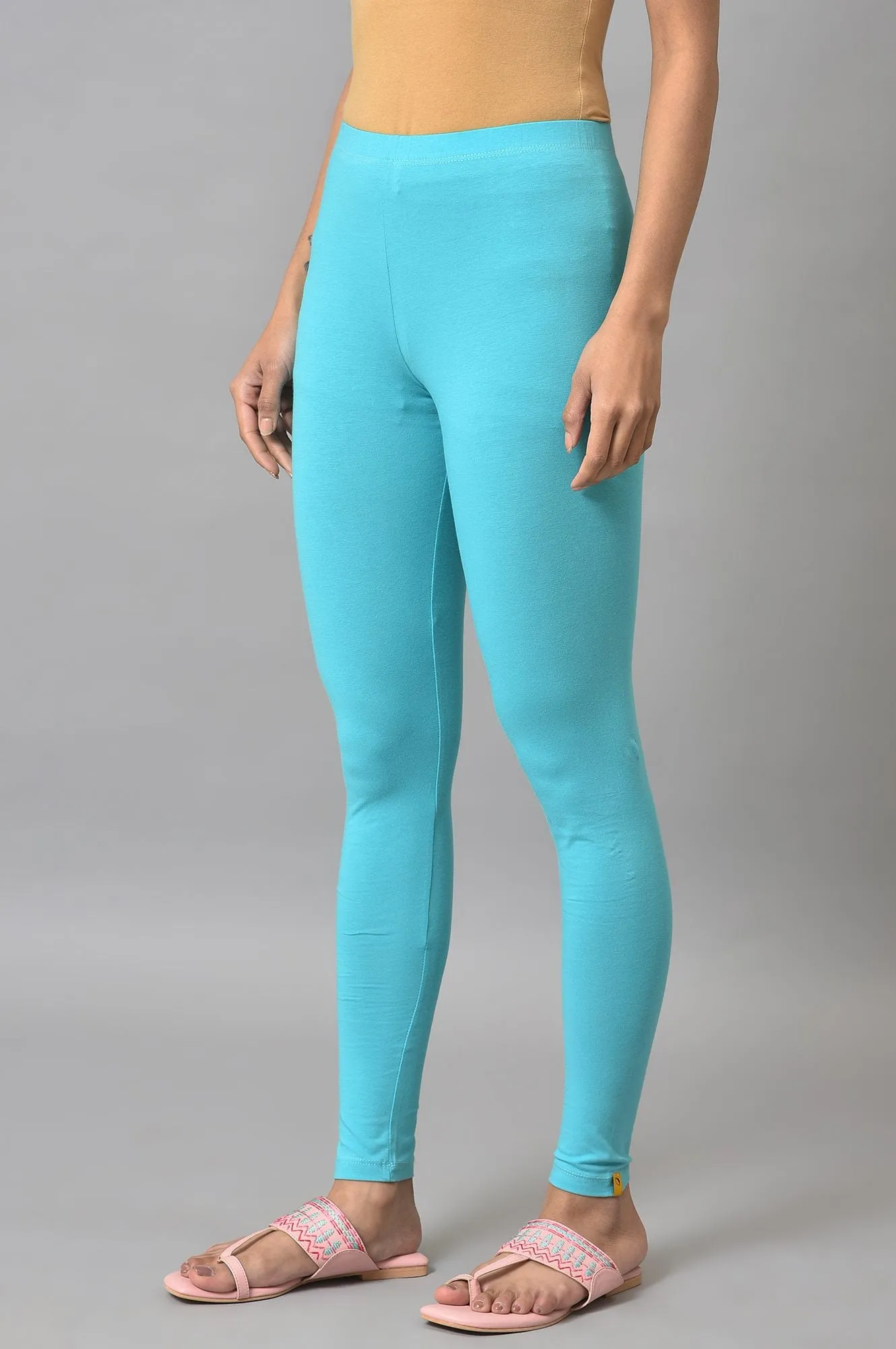 Green Cotton Lycra Tights