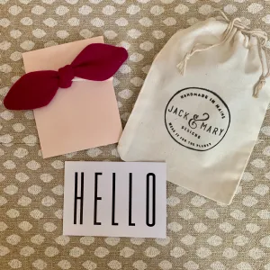 Hair Bow Cashmere, Hot Pink