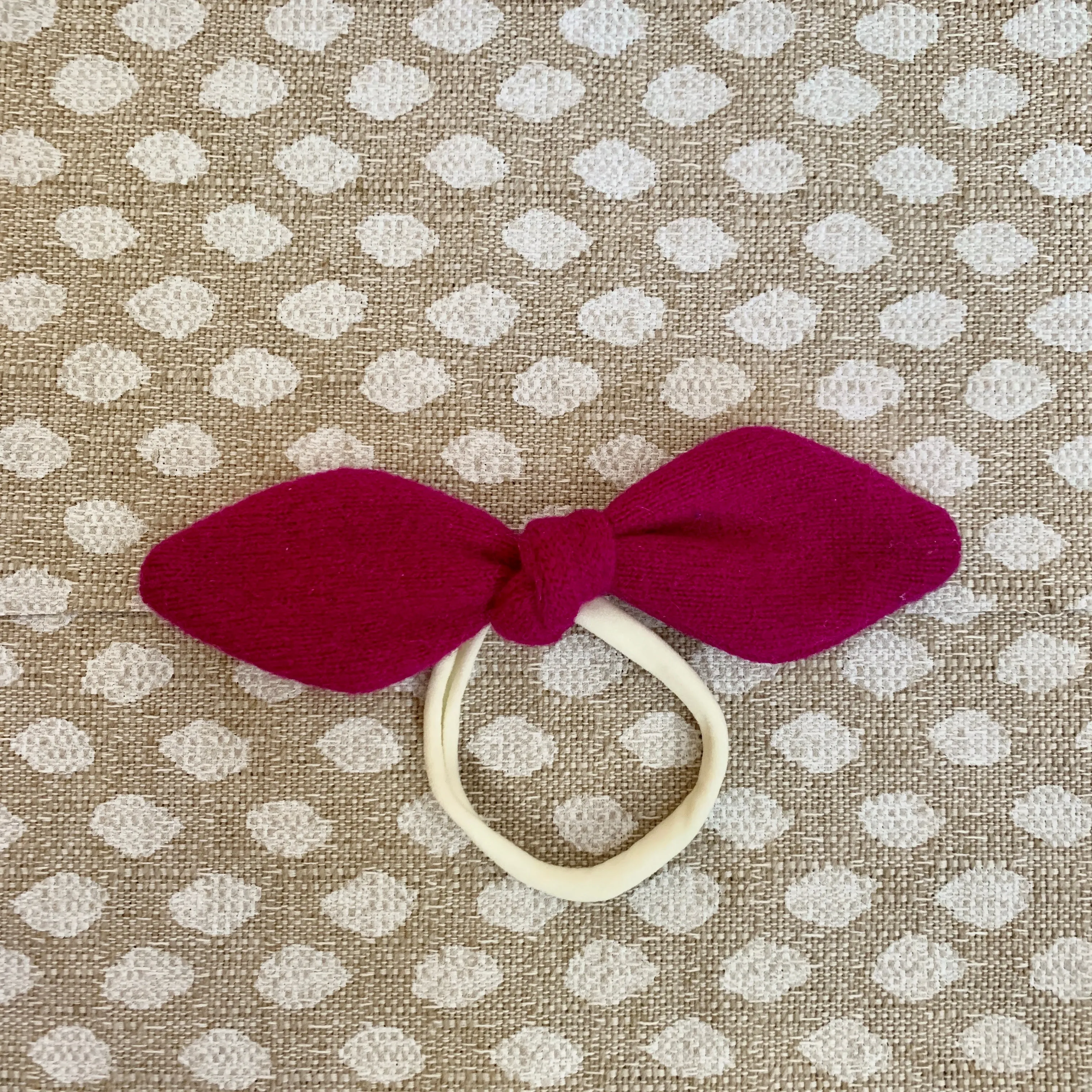 Hair Bow Cashmere, Hot Pink