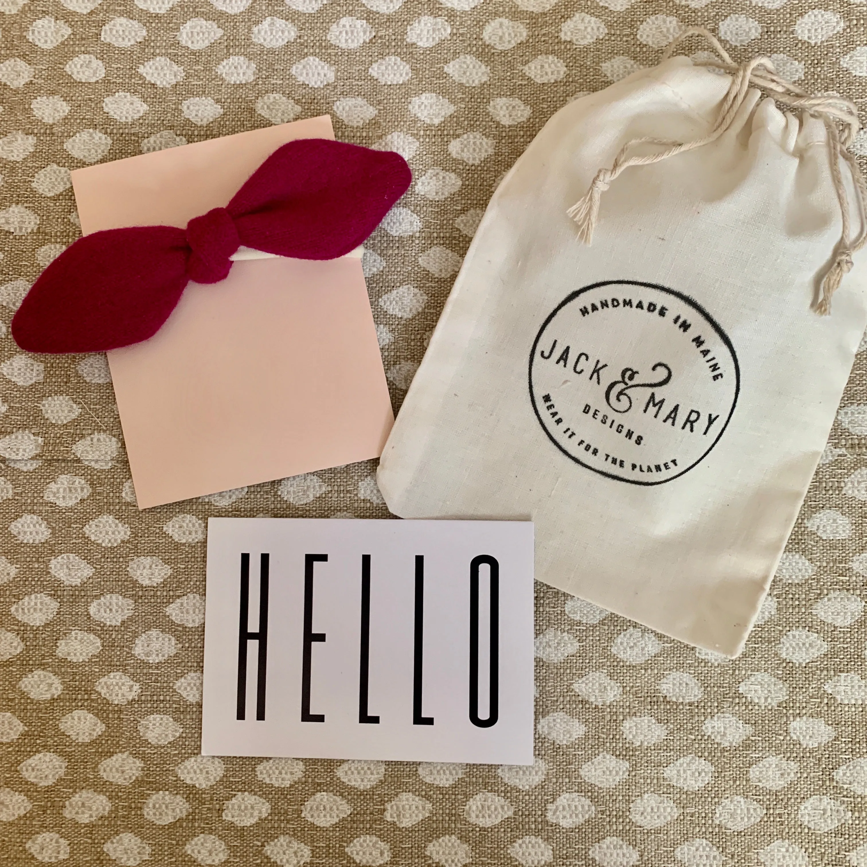 Hair Bow Cashmere, Hot Pink