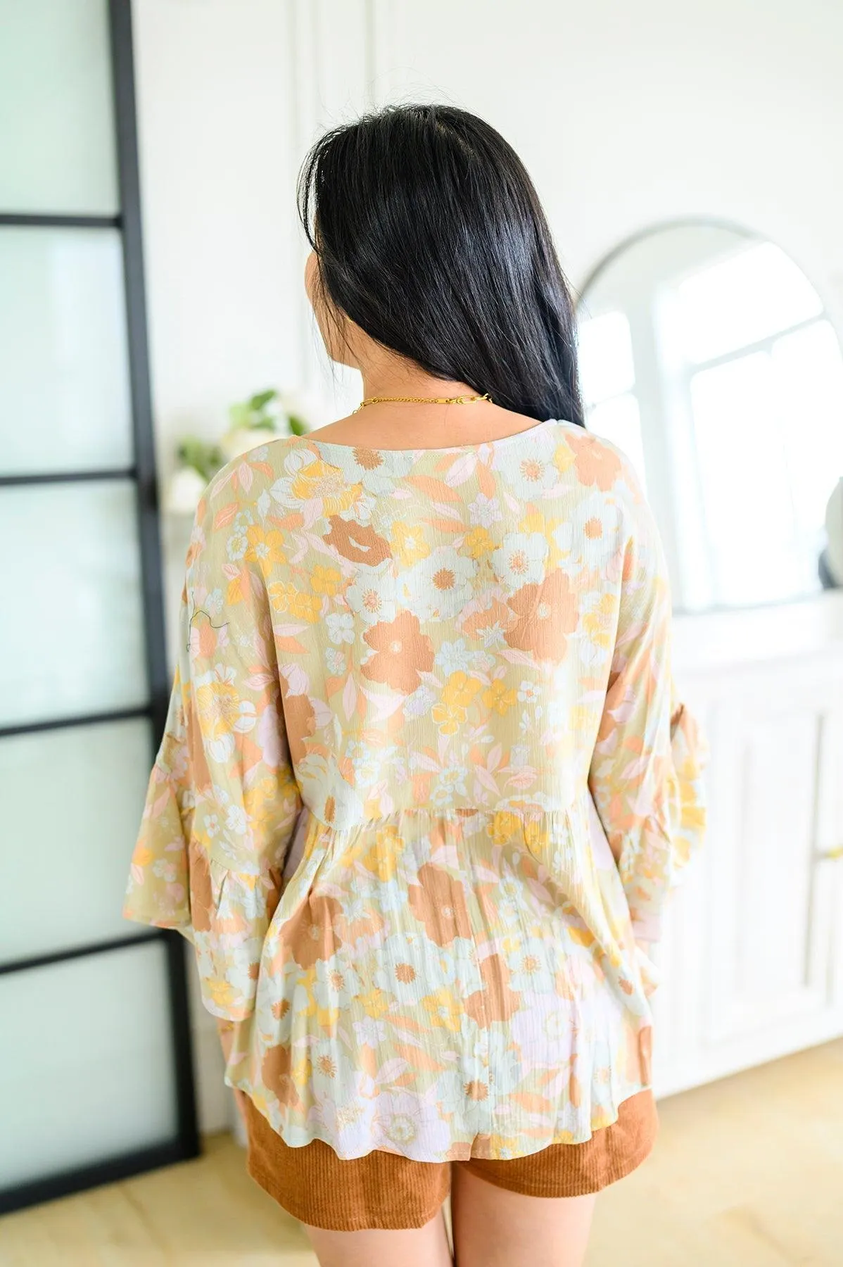 Hazel Blues® |  Singled Out Floral Blouse in Green
