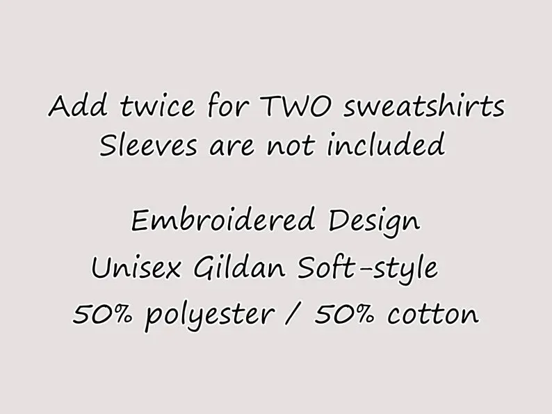 Heart Matching Valentine's Day Embroidered Sweatshirts, Couple matching sweatshirts, Best Valentine's Gifts