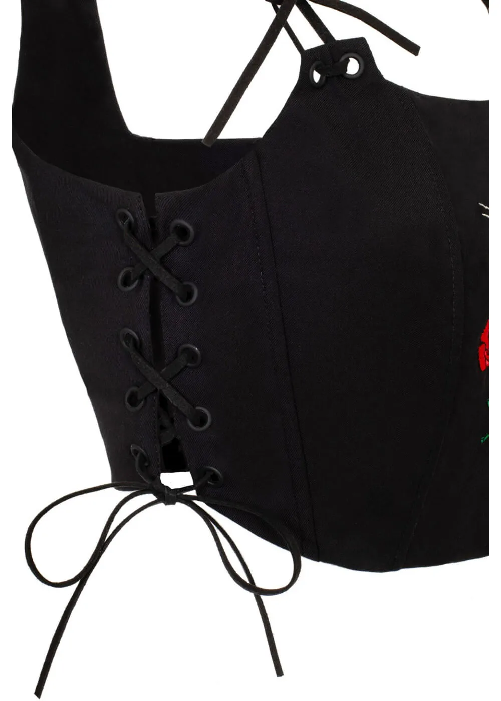 Hell Bunny Viva Maria Corset Top Black