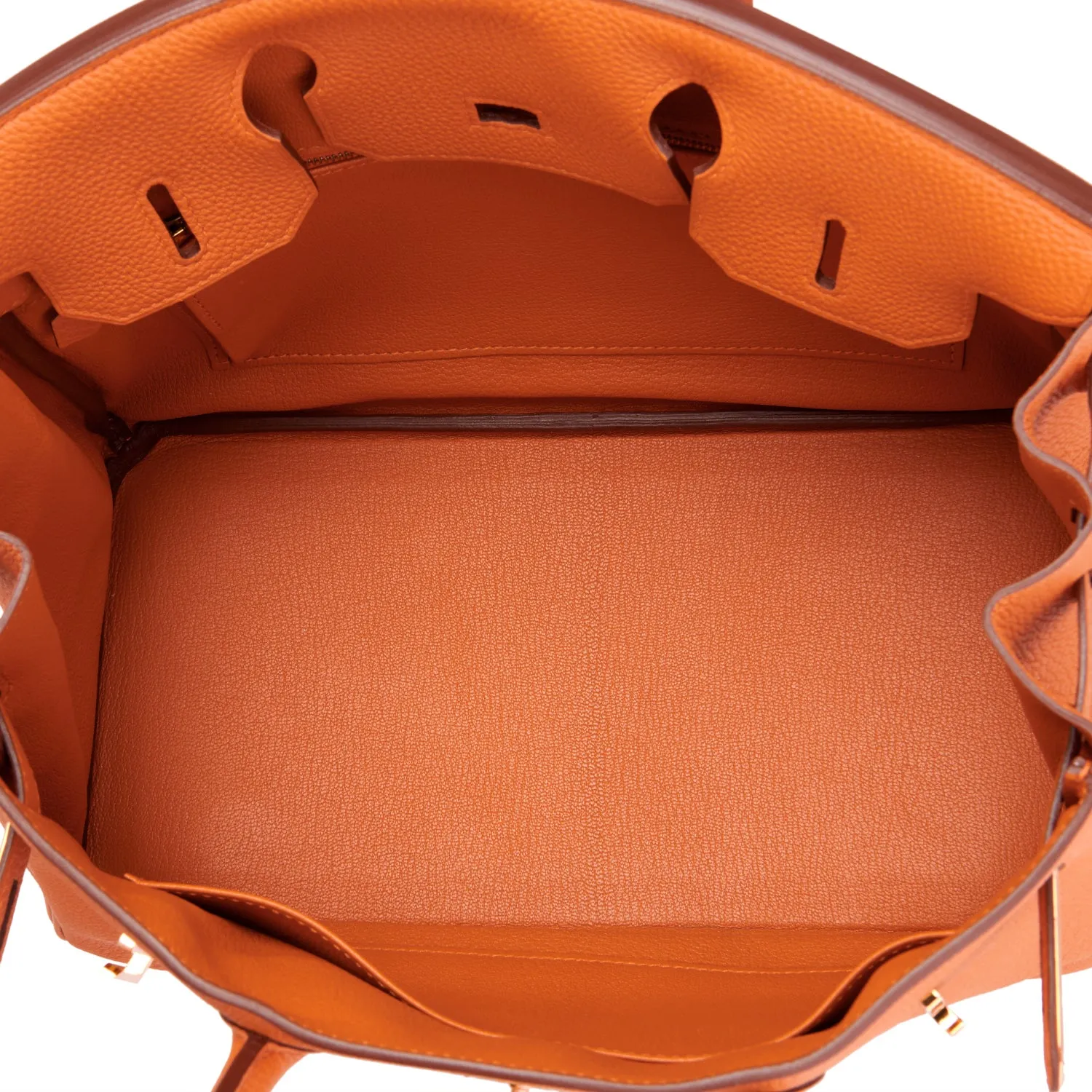 Hermes Orange Birkin 30cm Togo Gold Hardware