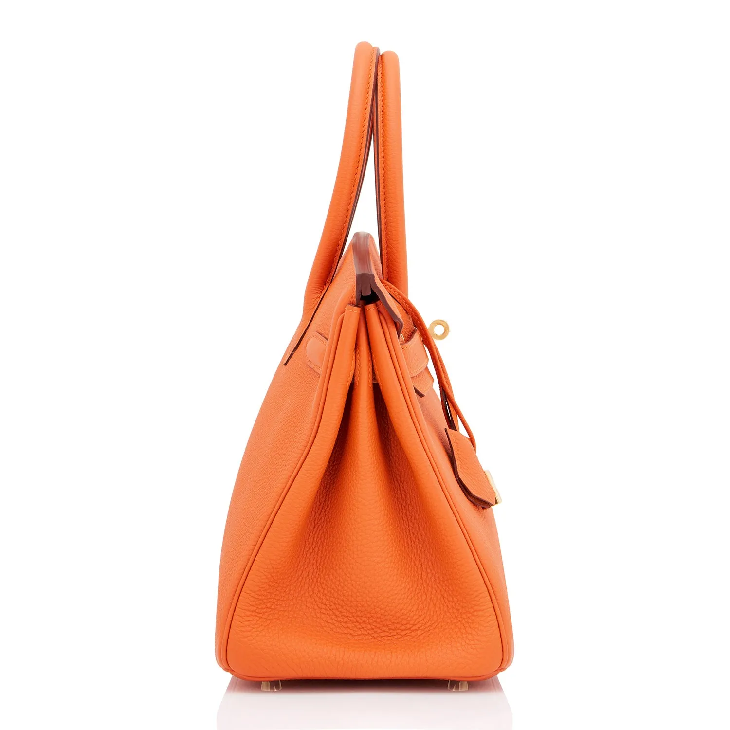 Hermes Orange Birkin 30cm Togo Gold Hardware