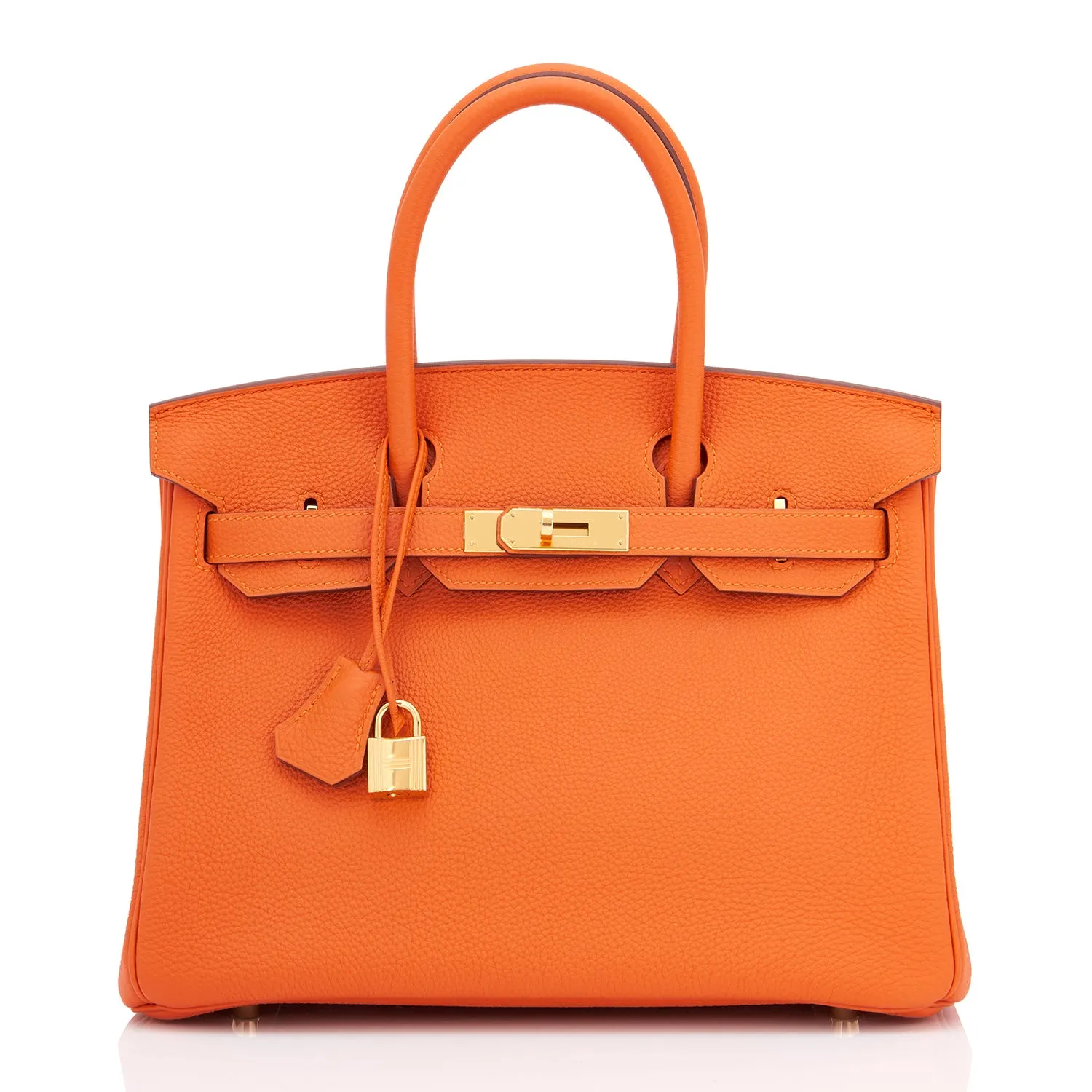 Hermes Orange Birkin 30cm Togo Gold Hardware