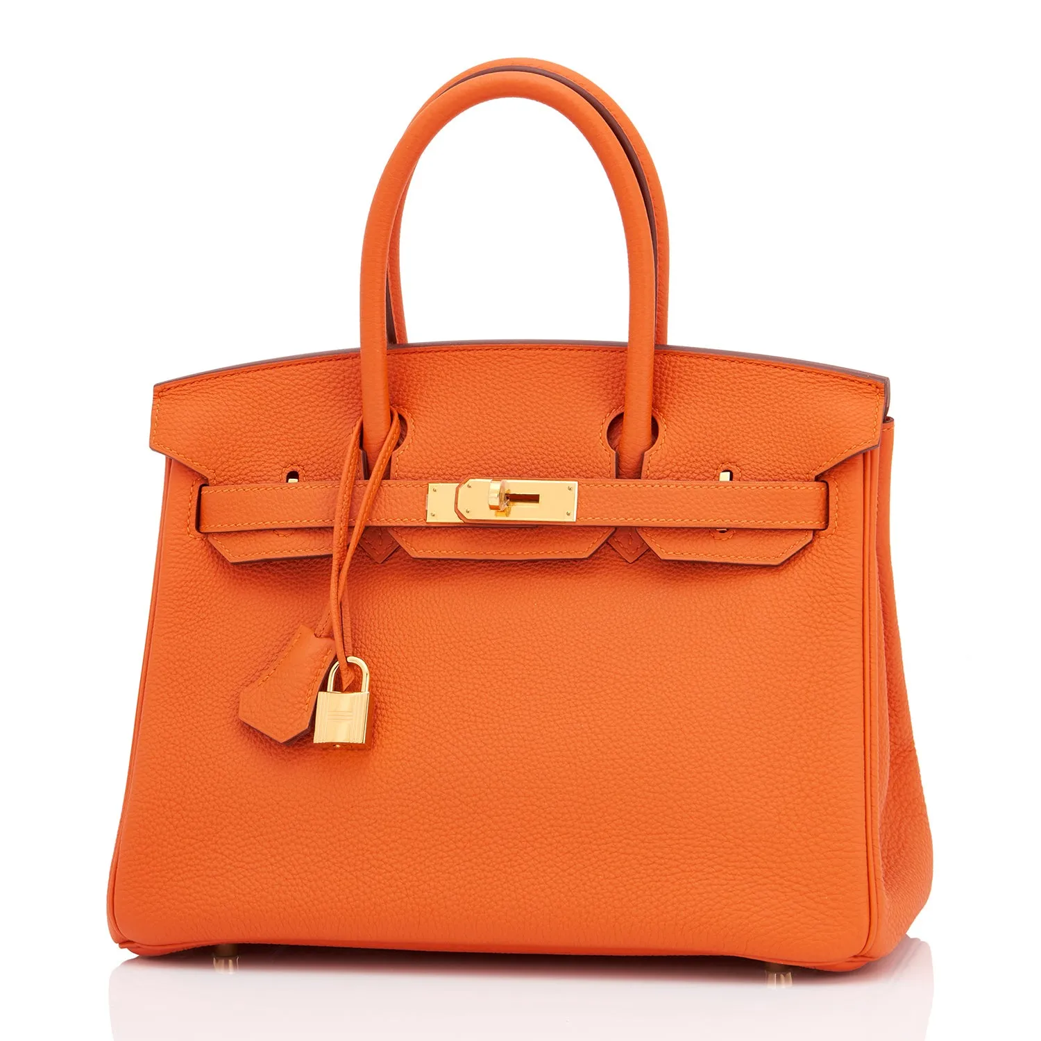 Hermes Orange Birkin 30cm Togo Gold Hardware