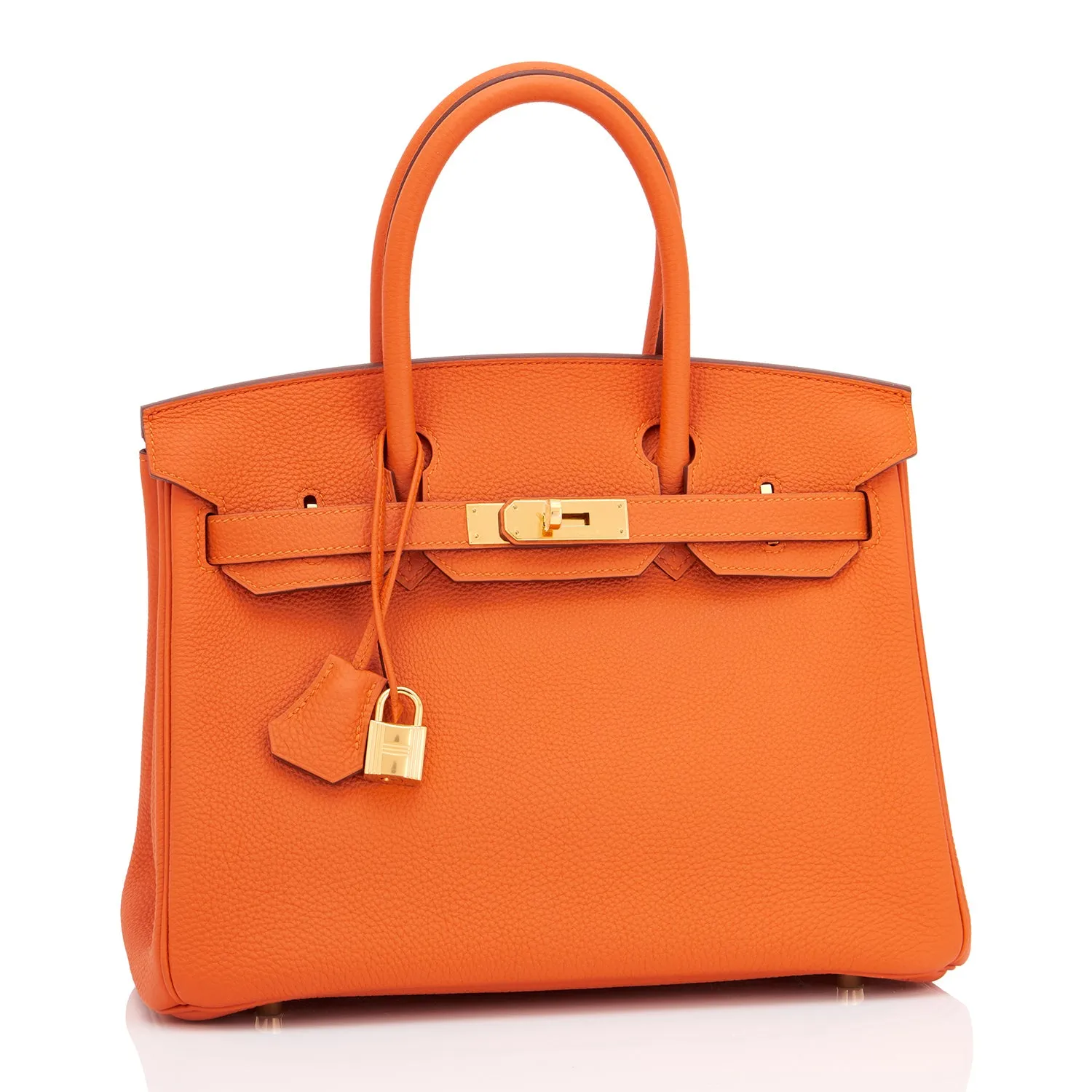 Hermes Orange Birkin 30cm Togo Gold Hardware
