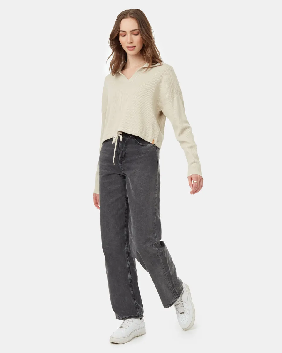 Highline Collared Cinch Waist Sweater