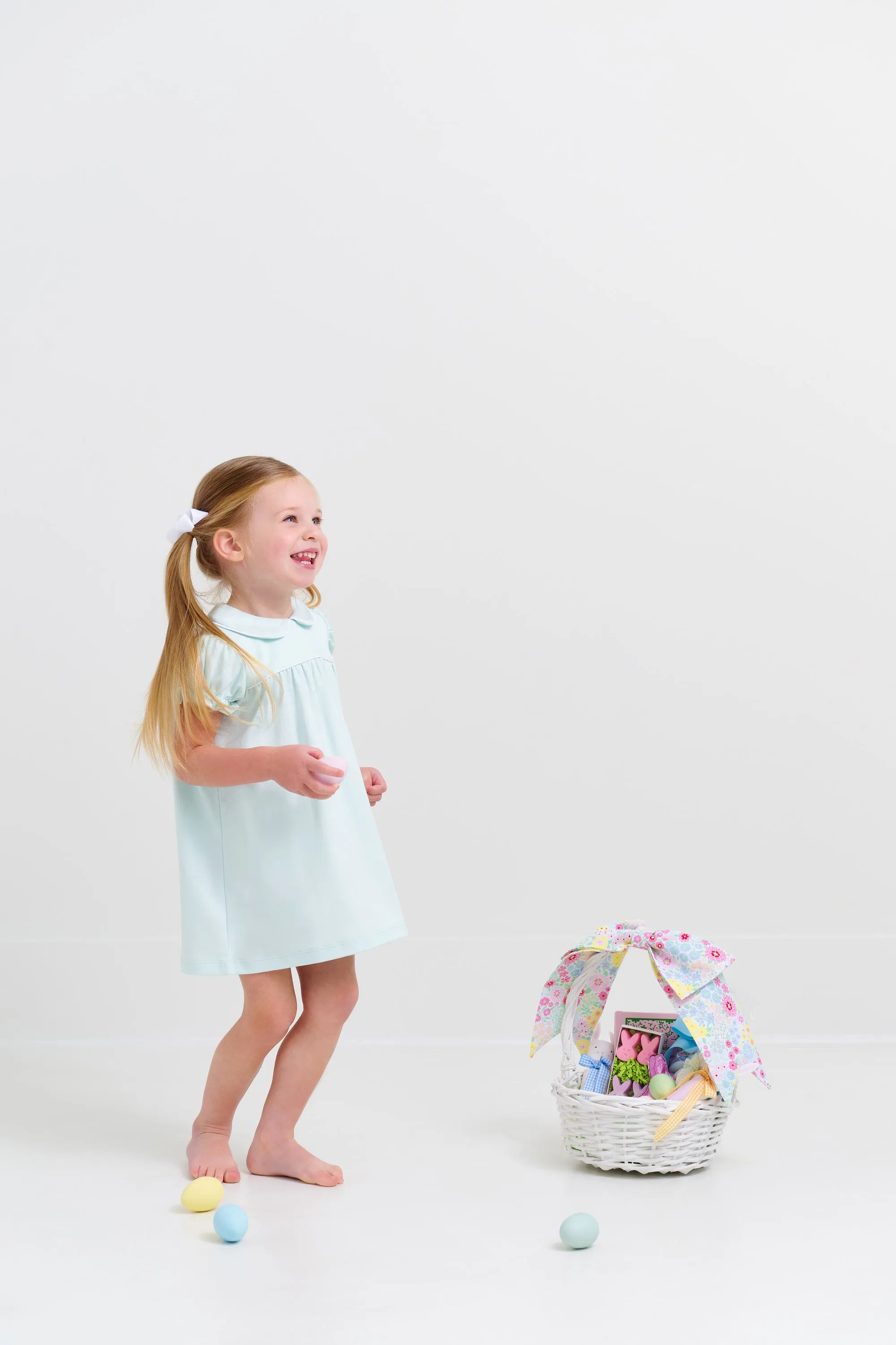 Holly Day Dress - Sea Island Seafoam with Worth Avenue White