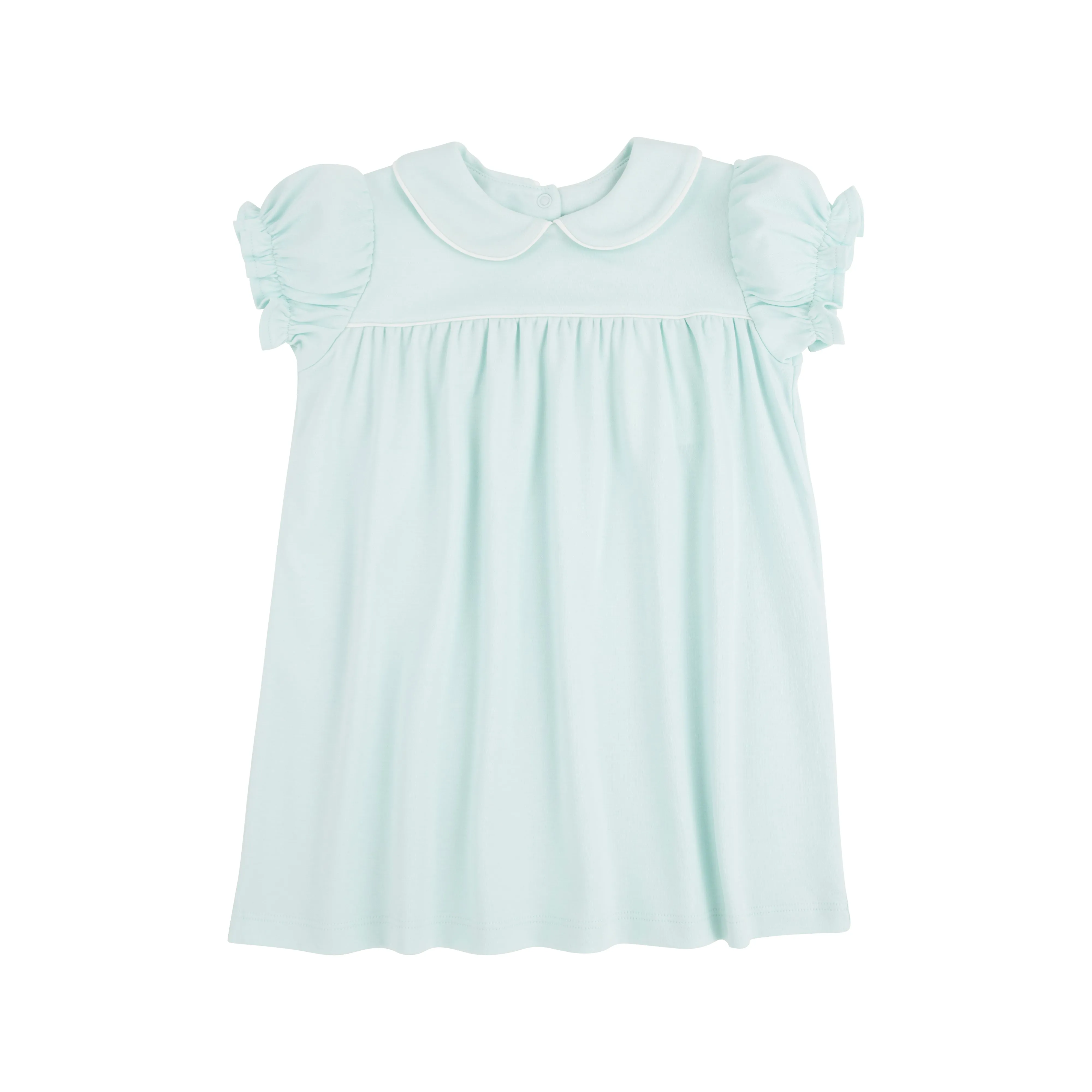 Holly Day Dress - Sea Island Seafoam with Worth Avenue White
