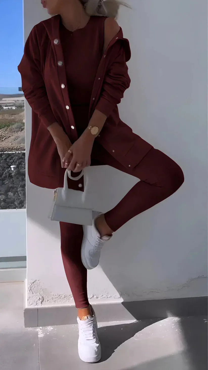 Hooded Cardigan Sweatshirt Cosyset