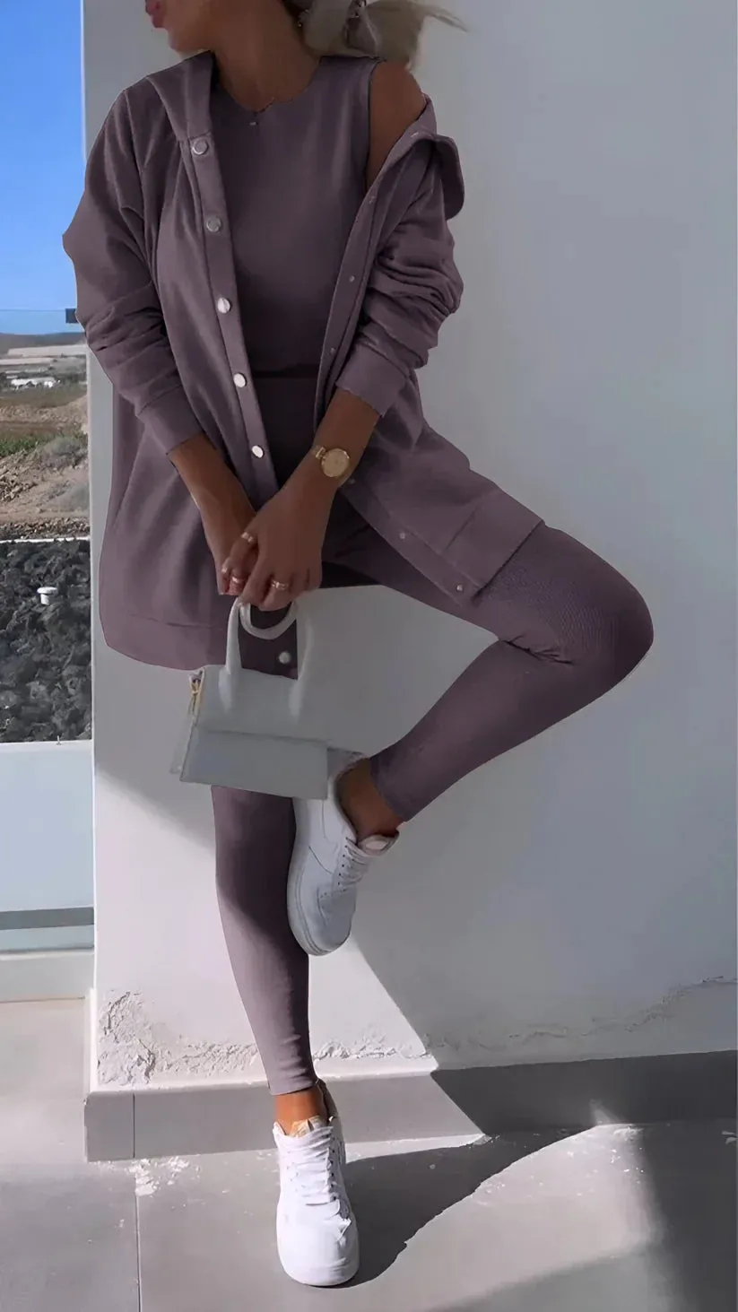 Hooded Cardigan Sweatshirt Cosyset