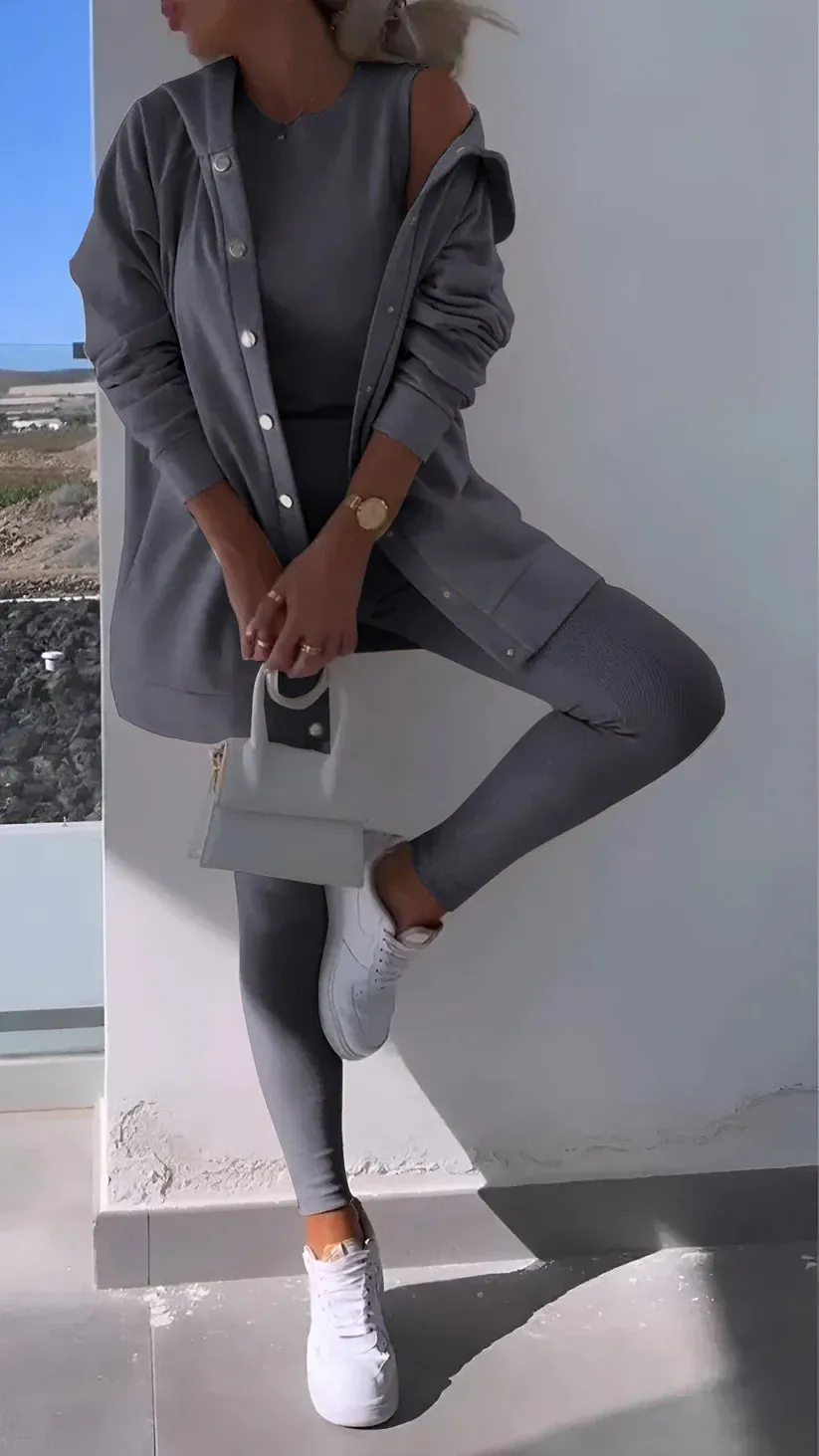 Hooded Cardigan Sweatshirt Cosyset