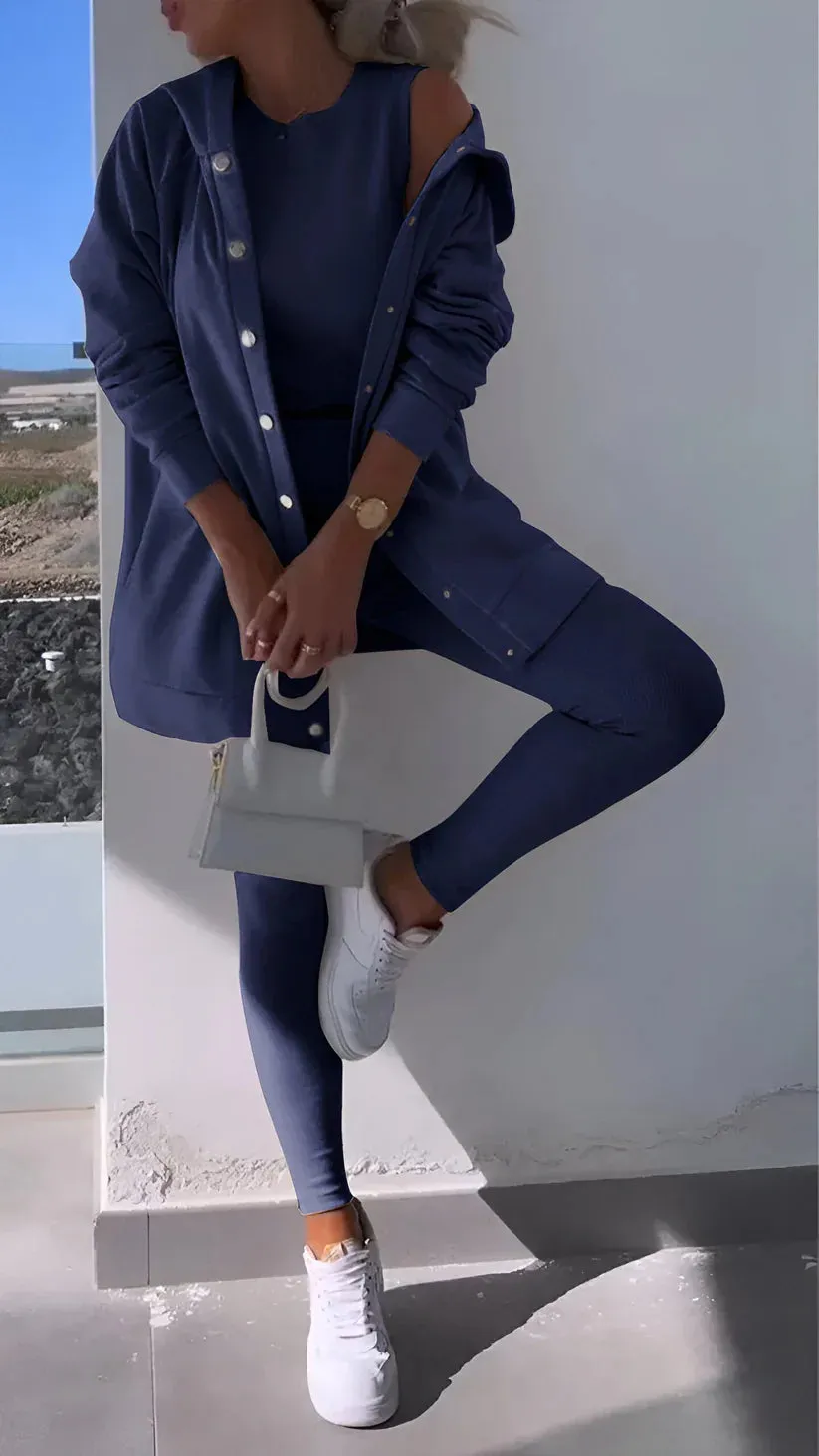 Hooded Cardigan Sweatshirt Cosyset