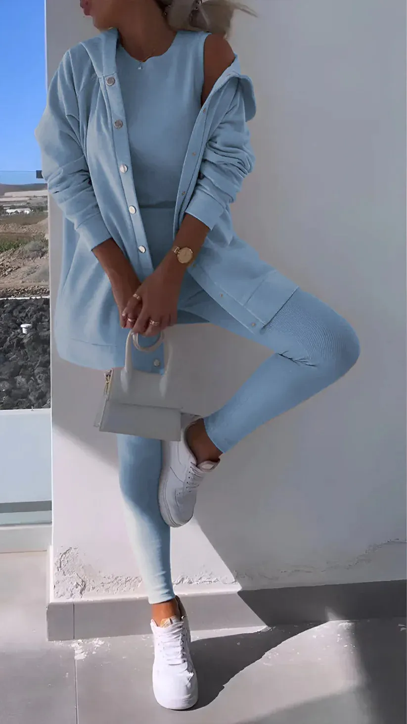 Hooded Cardigan Sweatshirt Cosyset