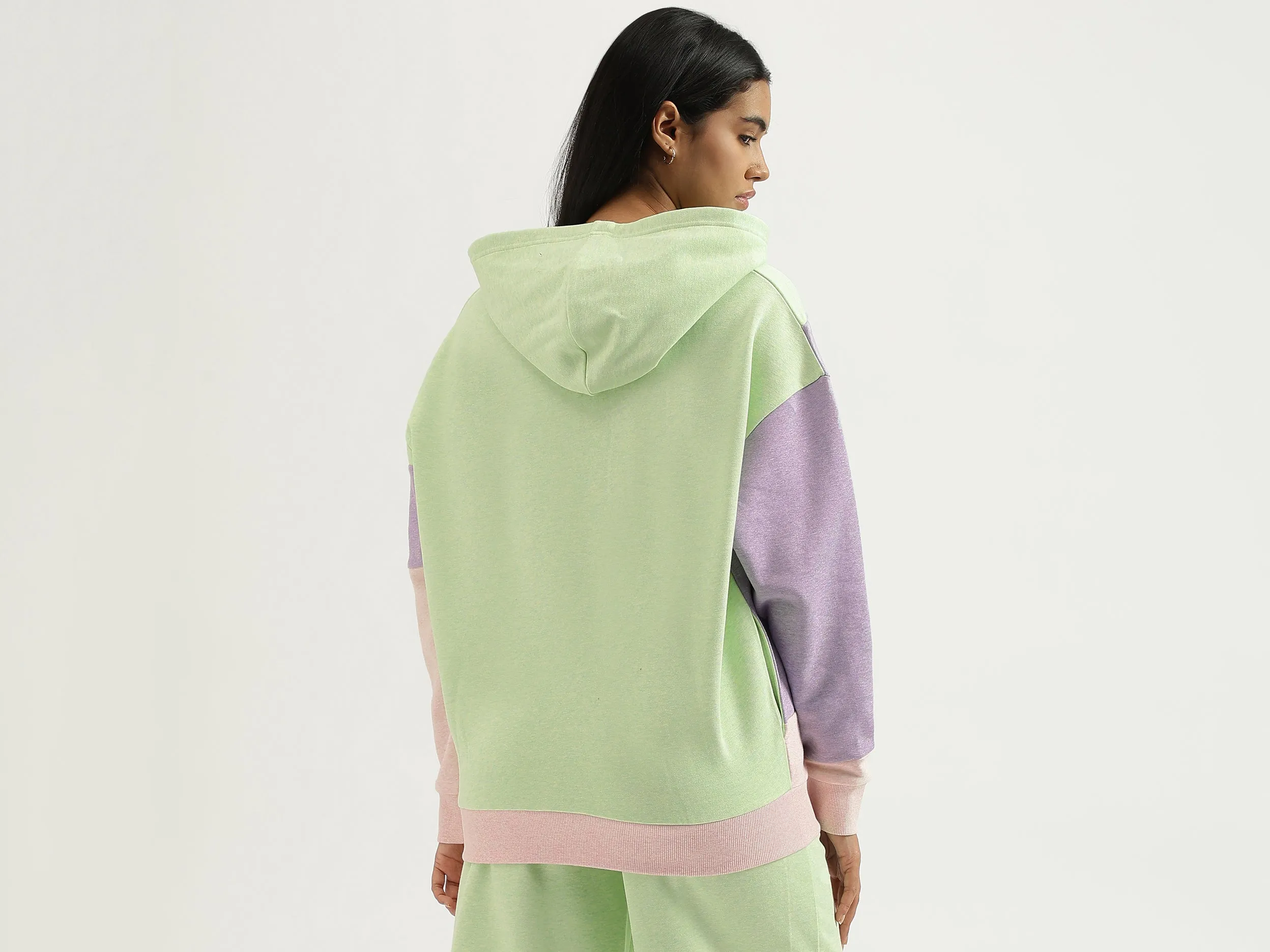Hooded Neck Colorblock Sweatshirts
