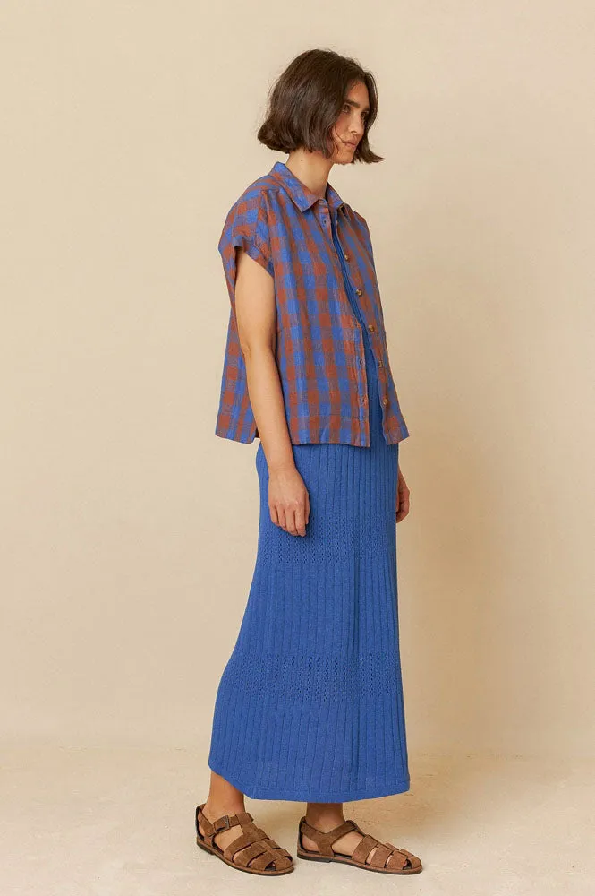 Indi & Cold Check Azul Klein Blouse