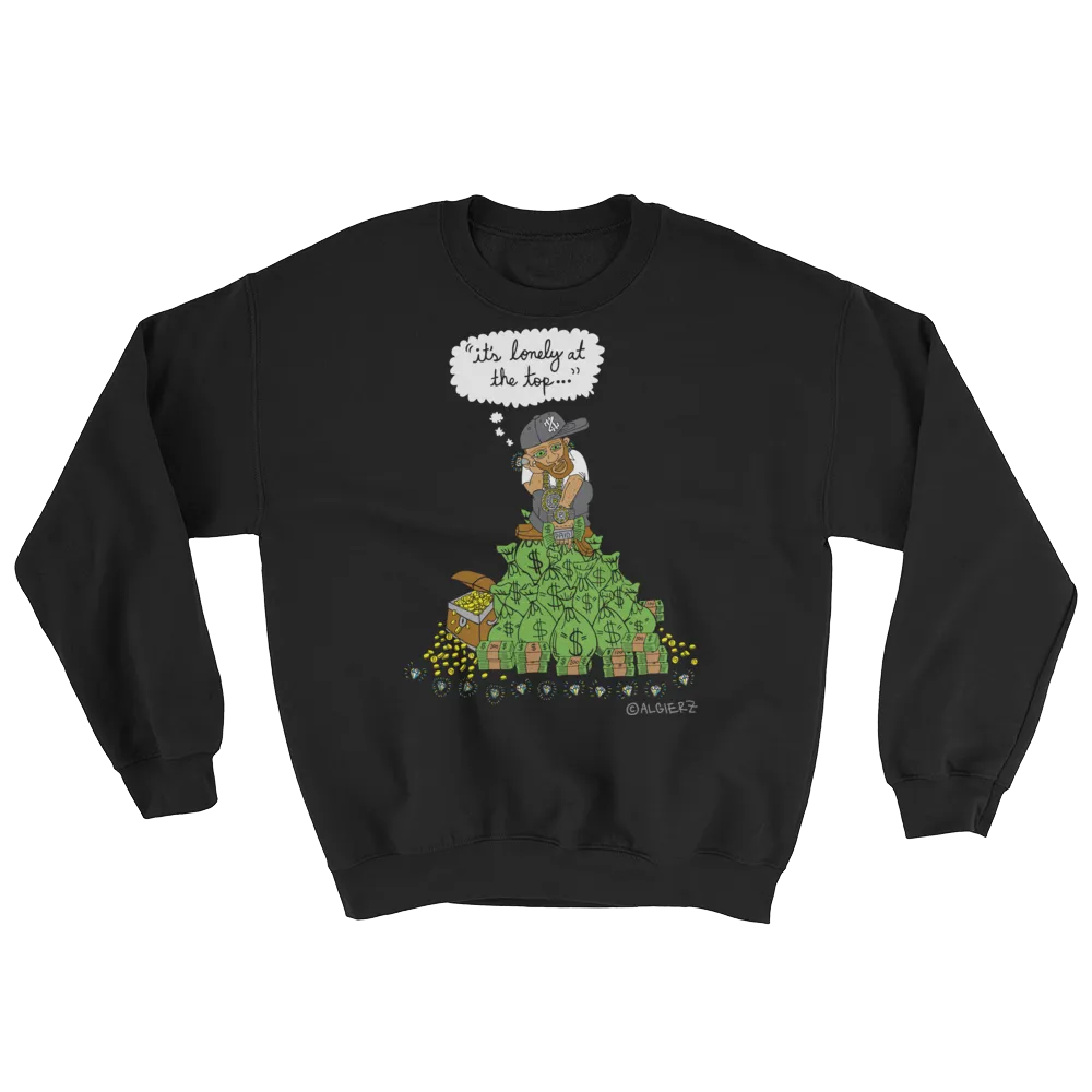 It's Lonely at the Top - Crewneck Sweatshirt - Black