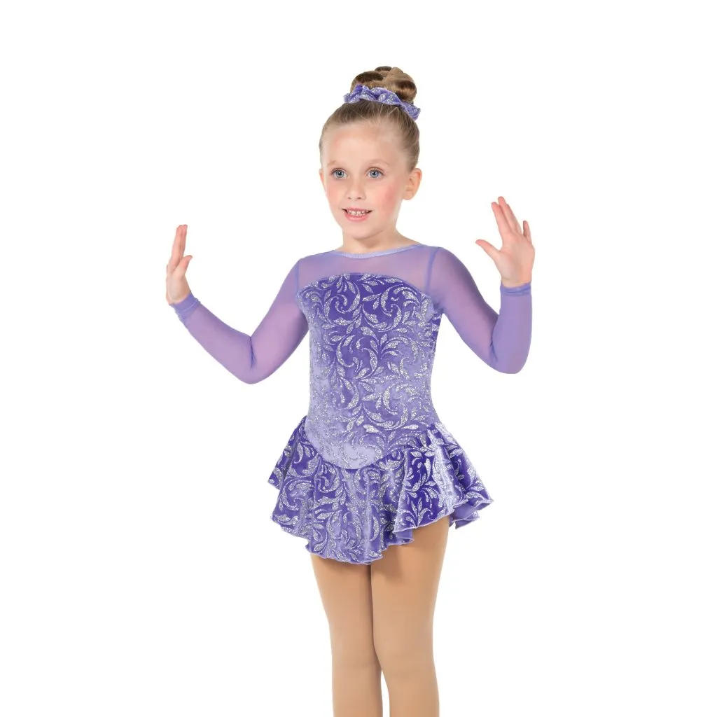 J177/23 Ice Whirl Dress: Crocus Purple