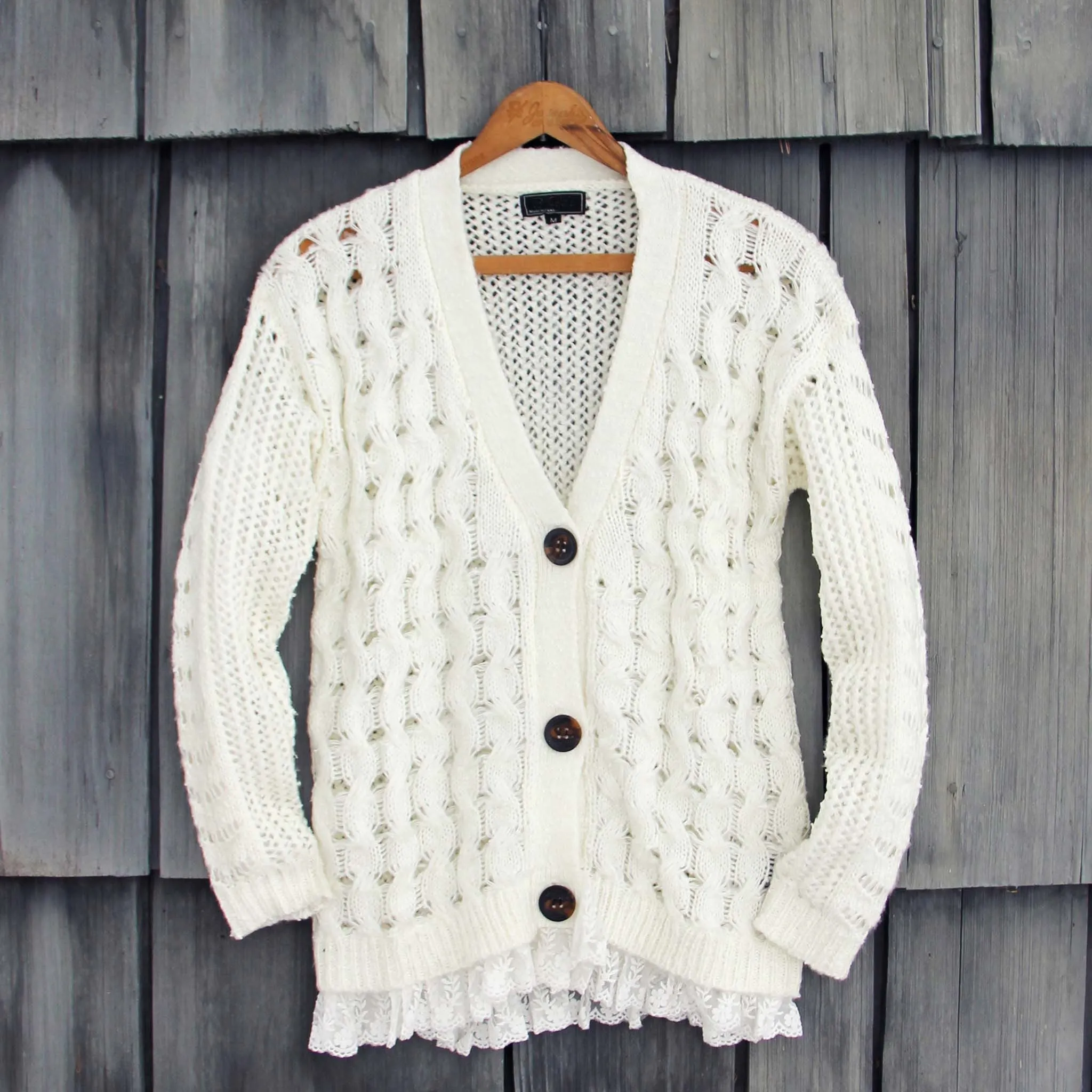 Jack Frost Lace Fisherman's Sweater