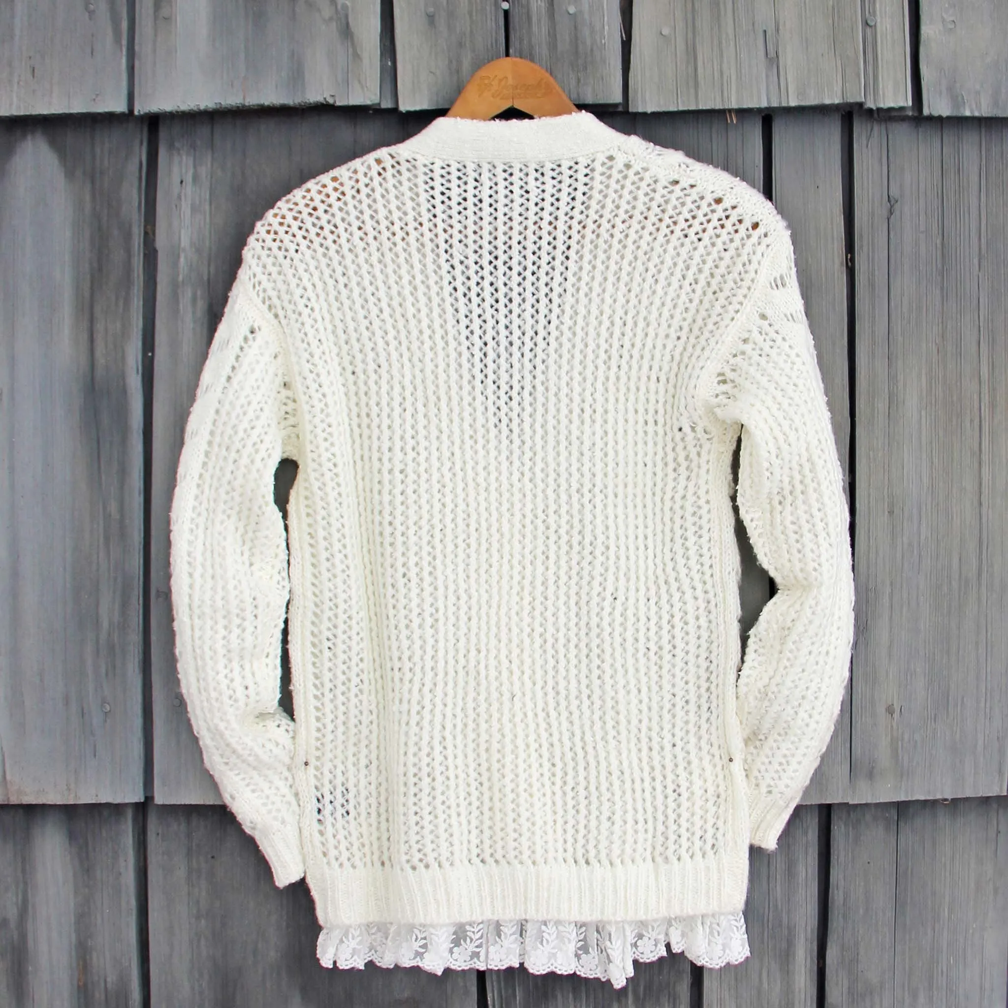 Jack Frost Lace Fisherman's Sweater