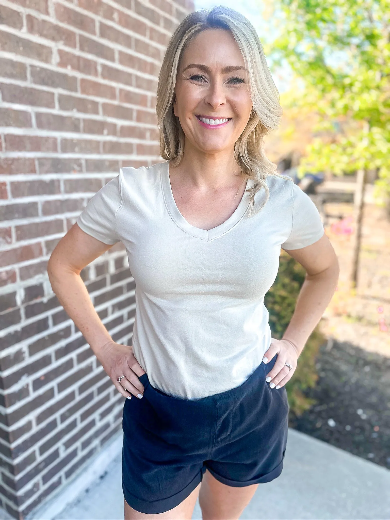 Jane Classic Fitted V Neck