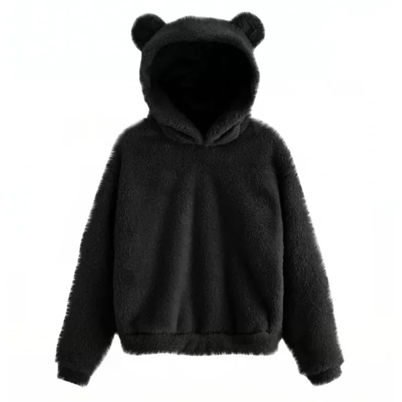 Janelle's fashionable bear hoodie