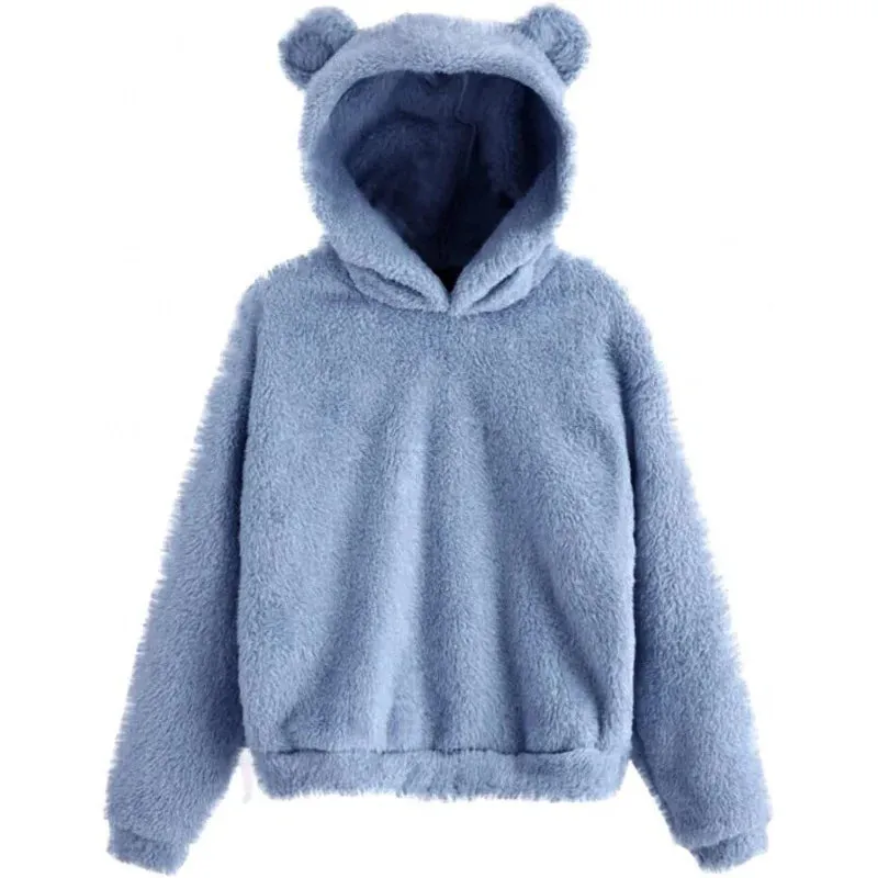 Janelle's fashionable bear hoodie