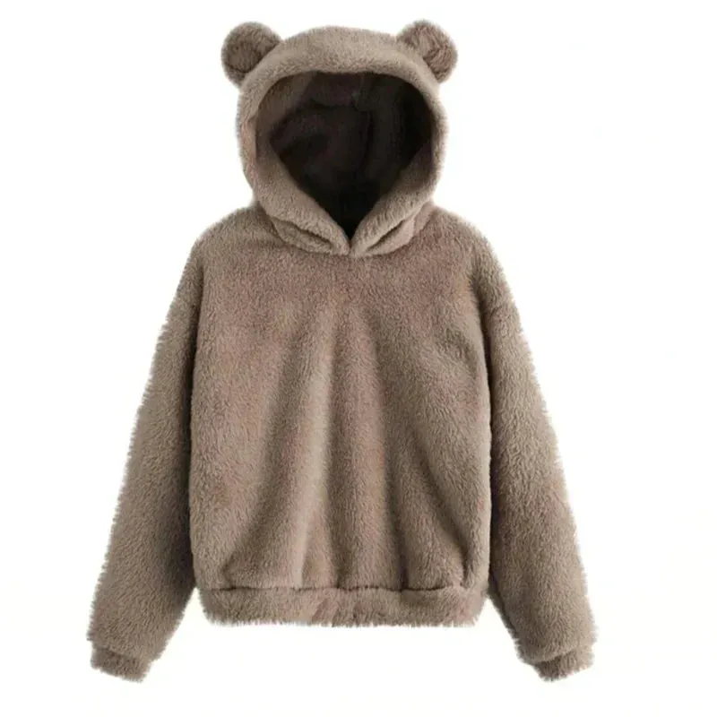 Janelle's fashionable bear hoodie