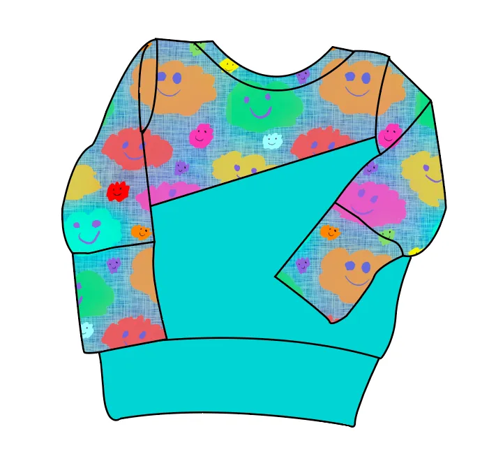 Juniper's Rainbow Clouds Grow With Me Hoodie (or Crewneck)