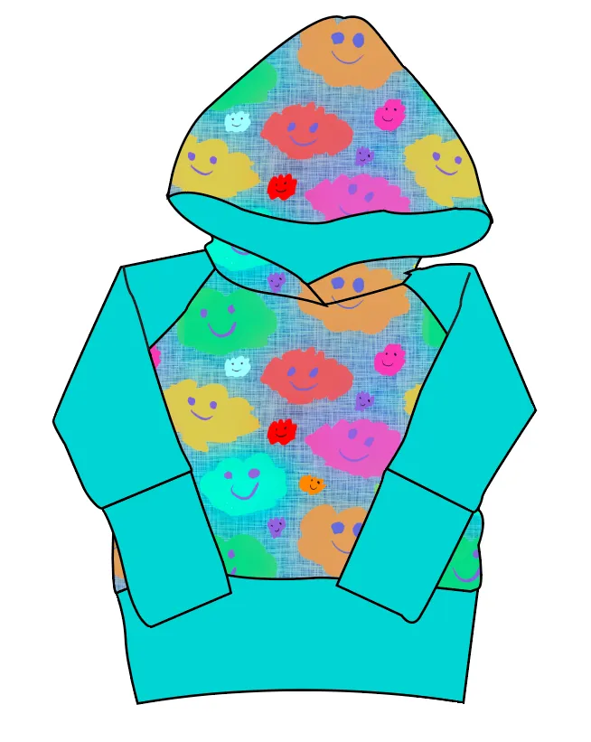 Juniper's Rainbow Clouds Grow With Me Hoodie (or Crewneck)