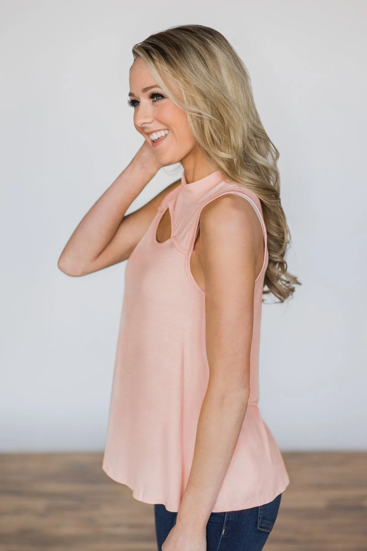 Key to My Heart Tank Top ~ Light Pink