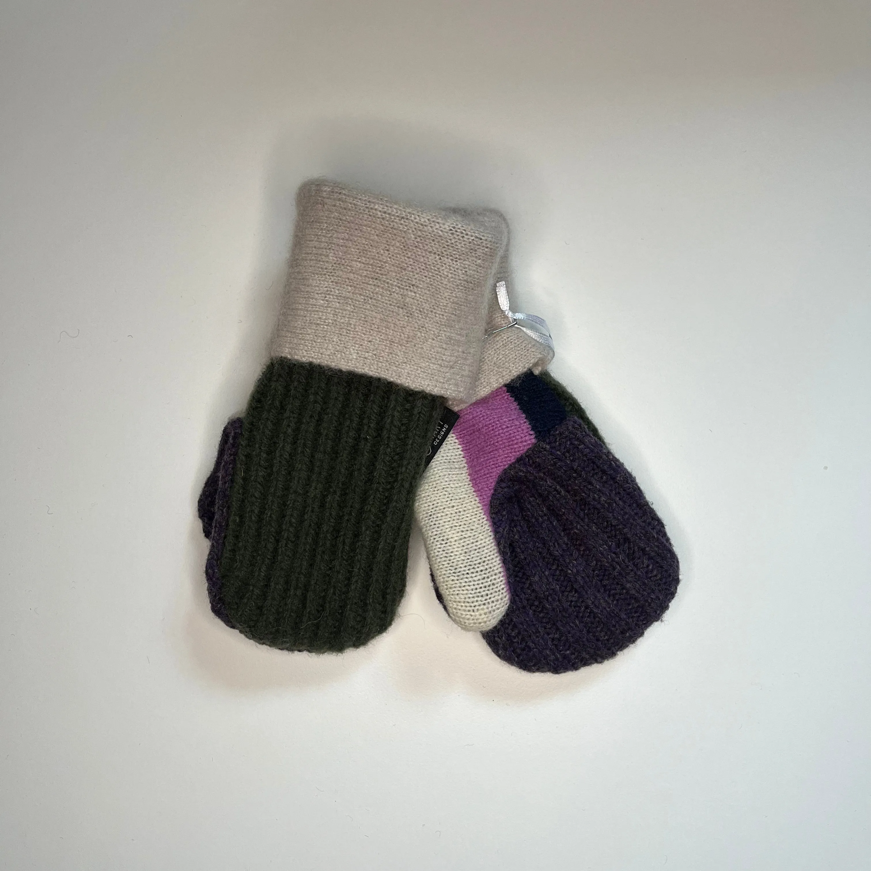 Kids Mittens S/M - Green & Purple - 285
